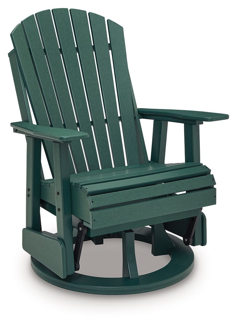 Ashley Furniture Shell Beach - Swivel Glider Chair - Green - Image 3