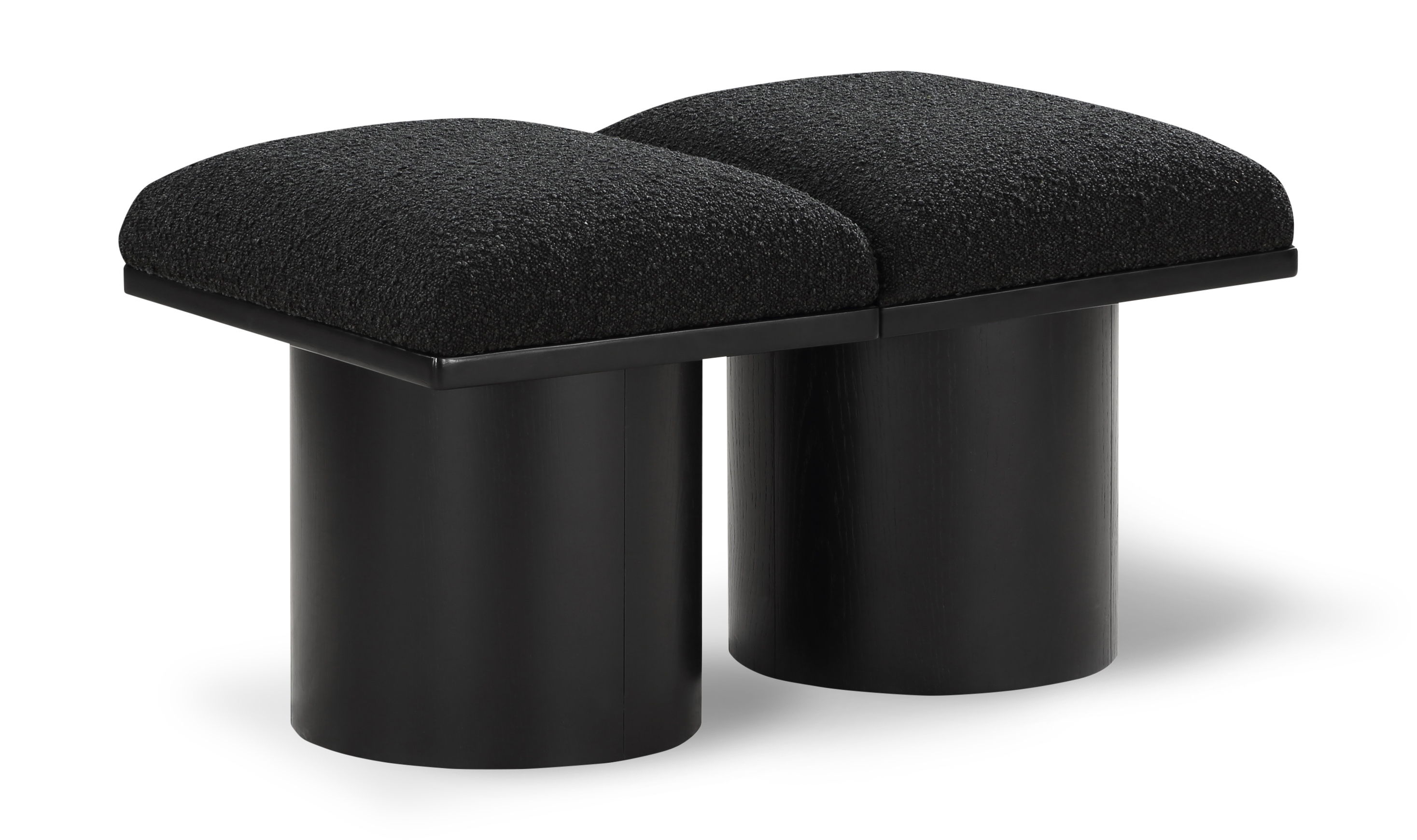 Pavilion - 31" 2 Piece Modular Bench With Black Base - Black