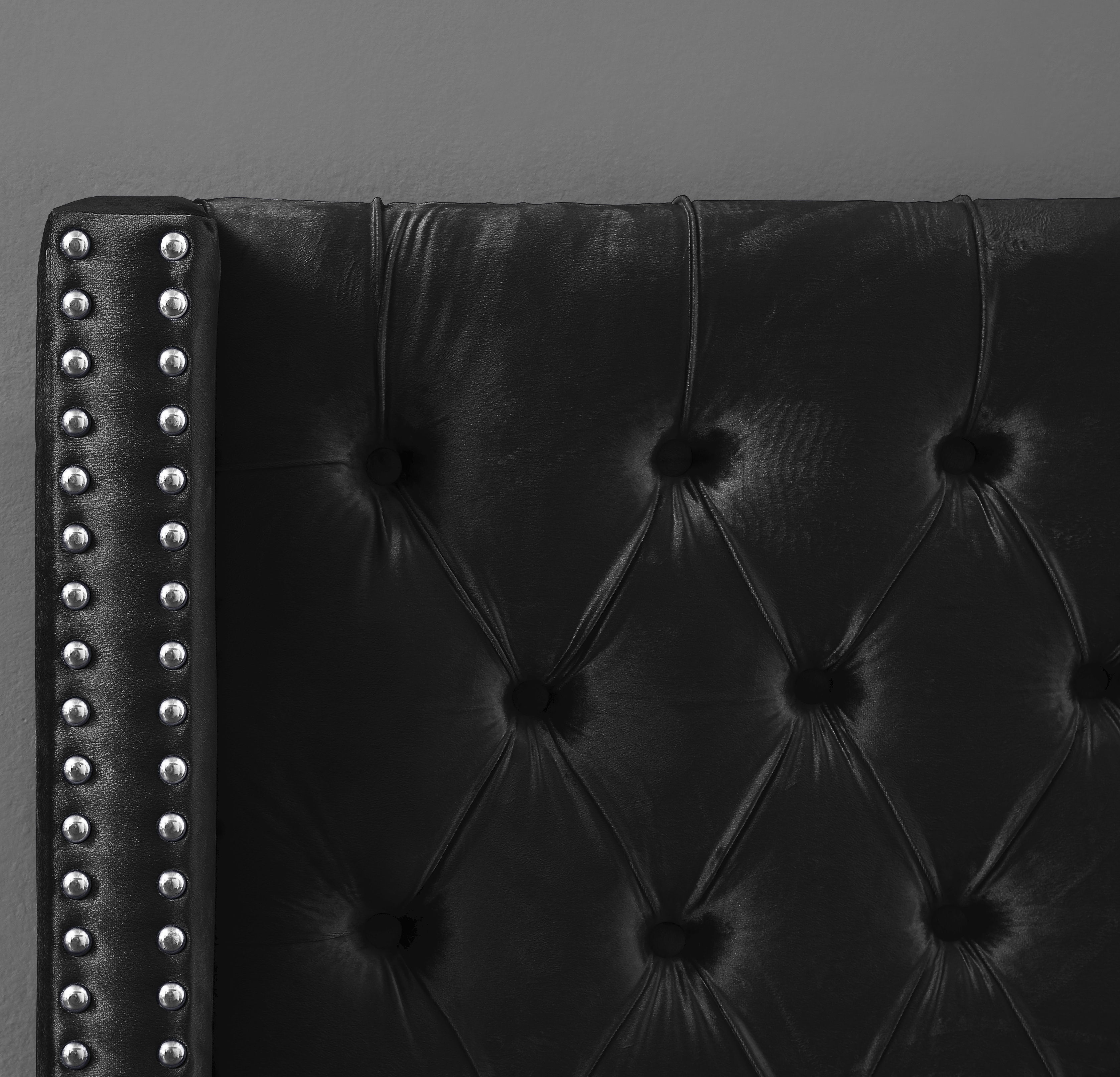 Aiden - Upholstered Twin Bed - Black