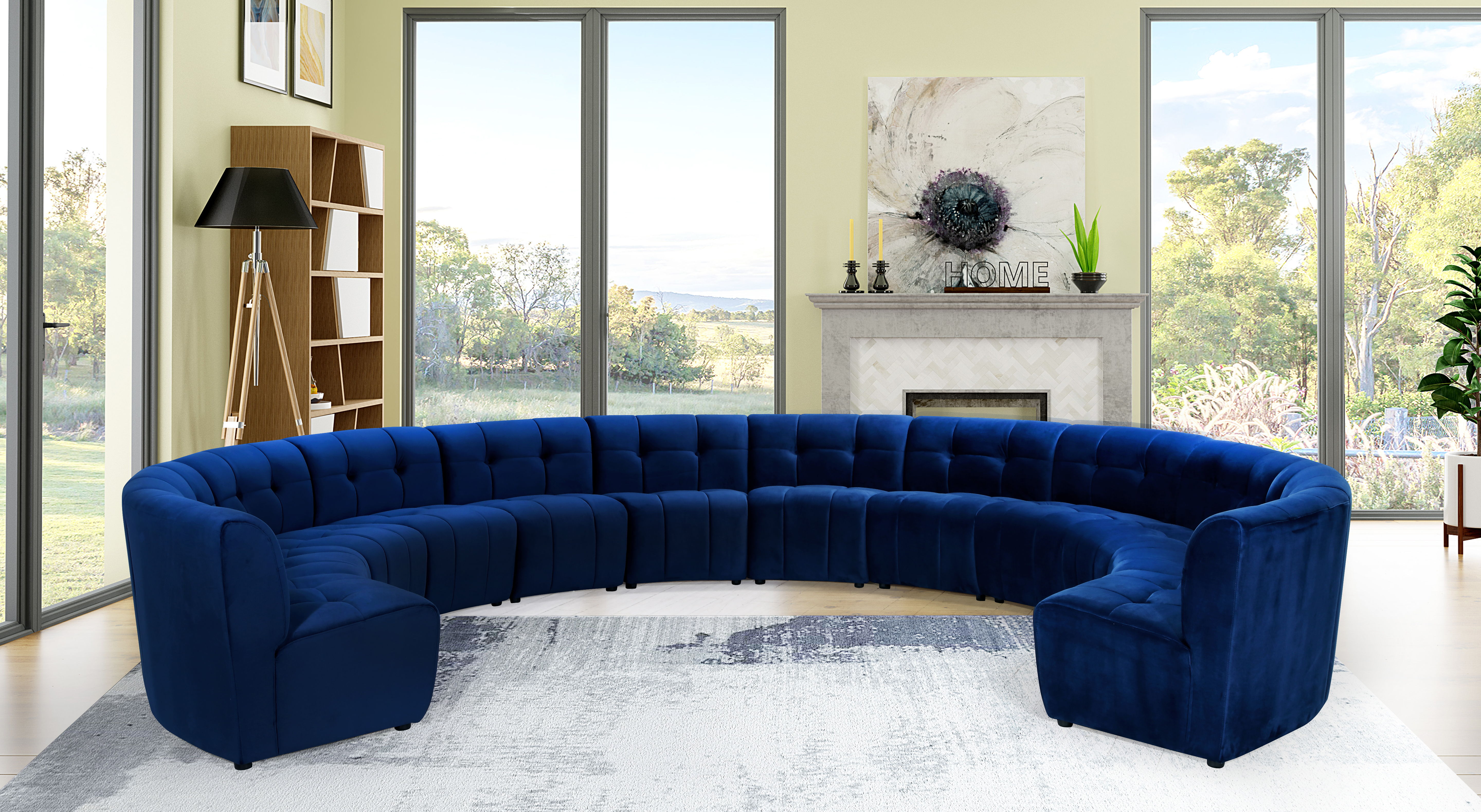 Limitless - 12 Piece Modular Sectional - Navy