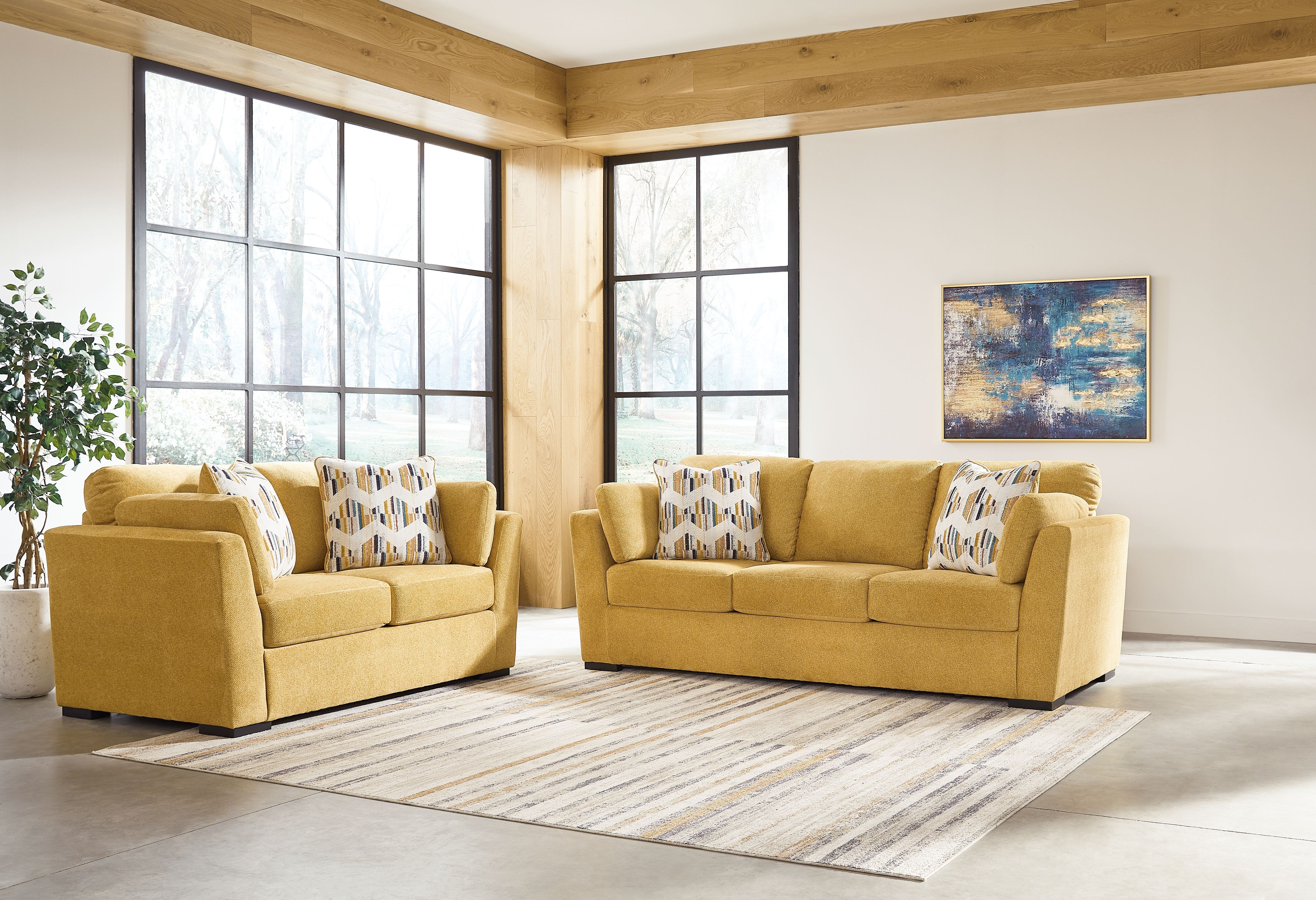 Ashley Keerwick - Sunflower - 2 Pc. - Sofa, Loveseat