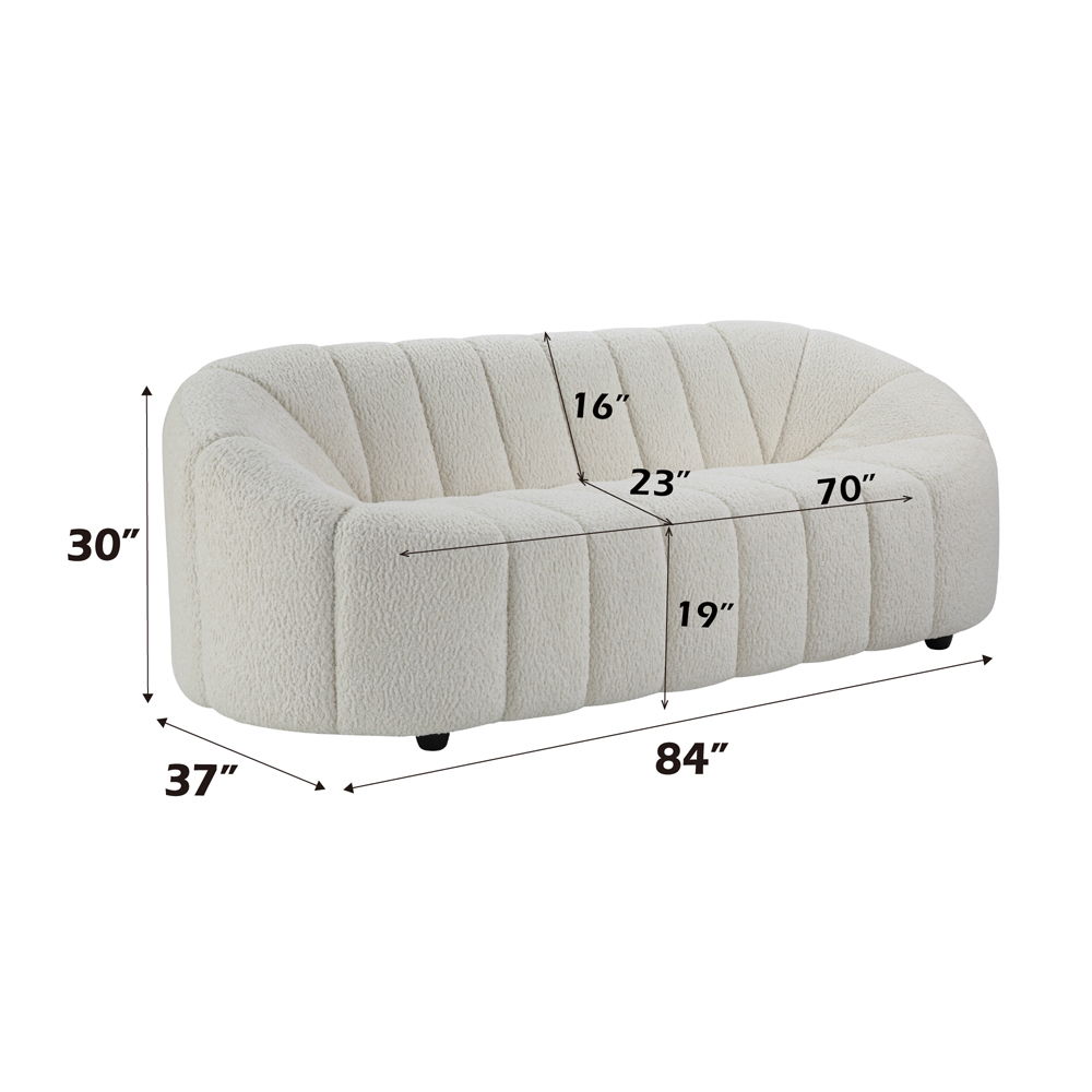 Osmash - Sofa - White Teddy Sherpa, white, view 7