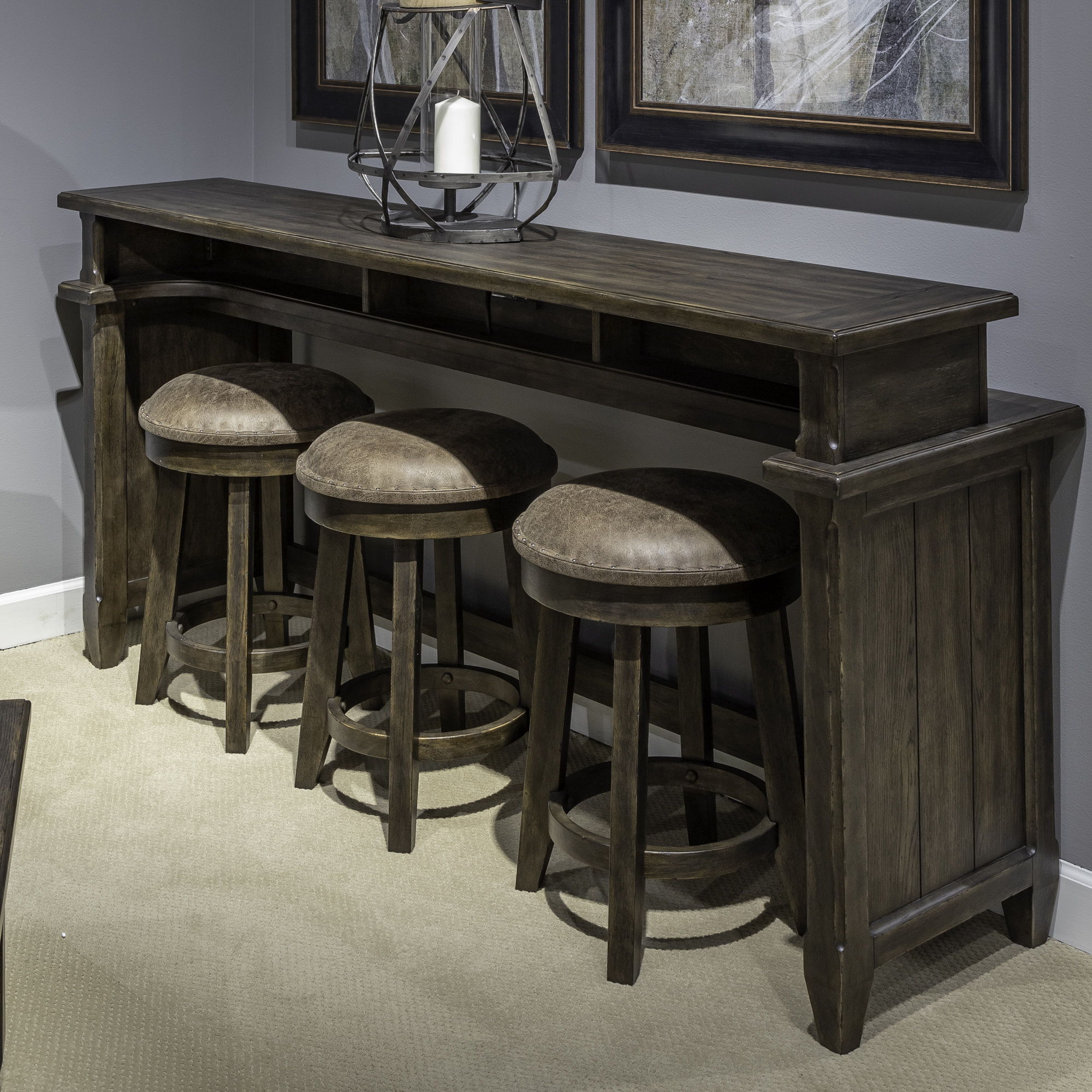Liberty Furniture Paradise Valley - 4 Piece Living Room Set - Dark Brown