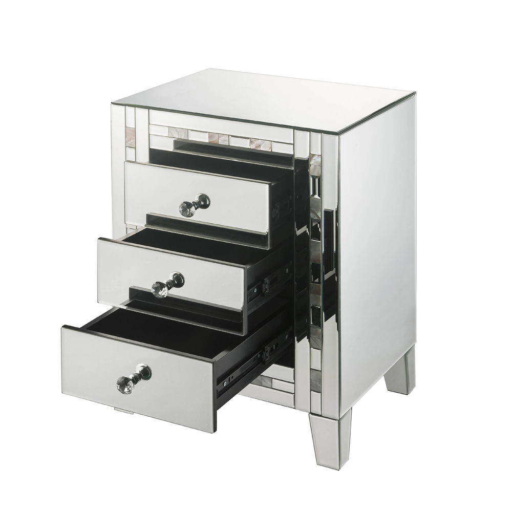 Nasa - Accent Table - Mirrored & Mother Pearl, silver, view 3