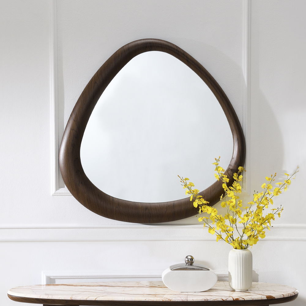 Haidar - Accent Mirror - Brown, dark brown