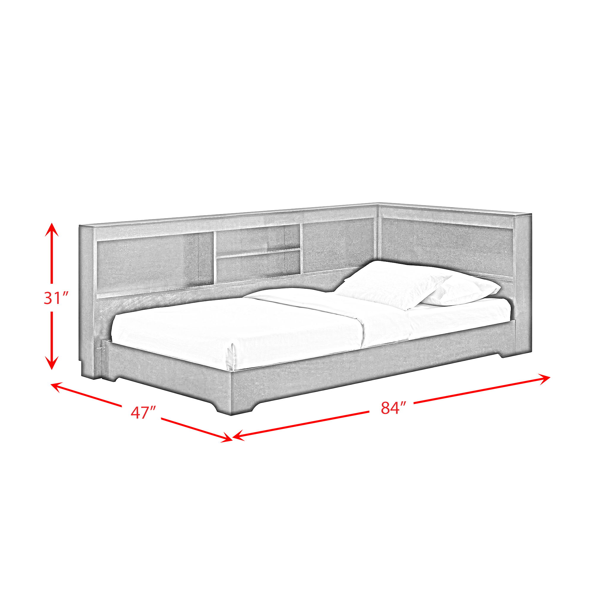Sami - Twin Corner Bed - Espresso