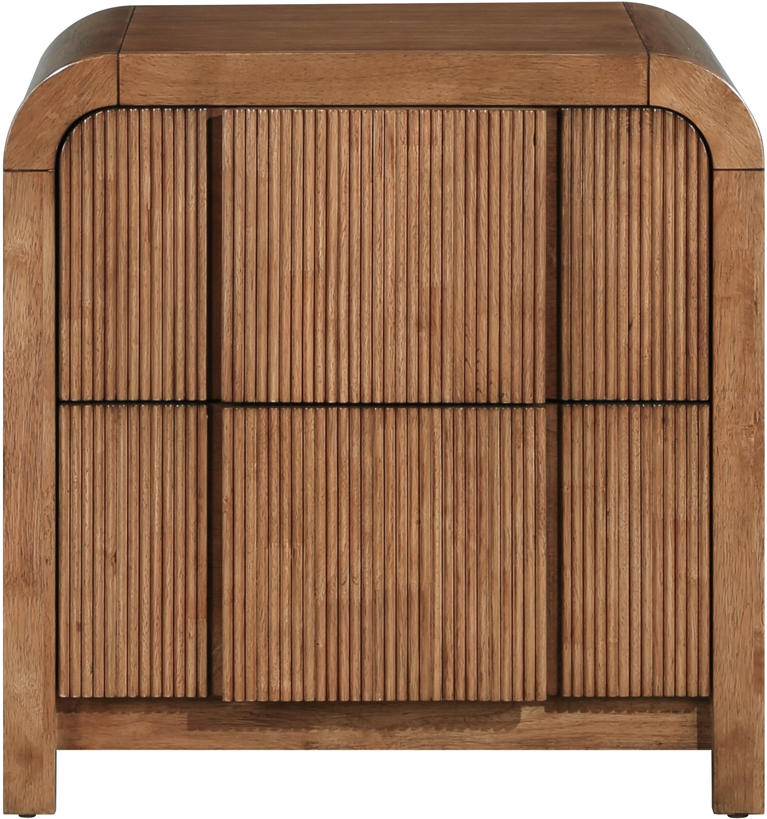 Fluted - Night Stand - Walnut