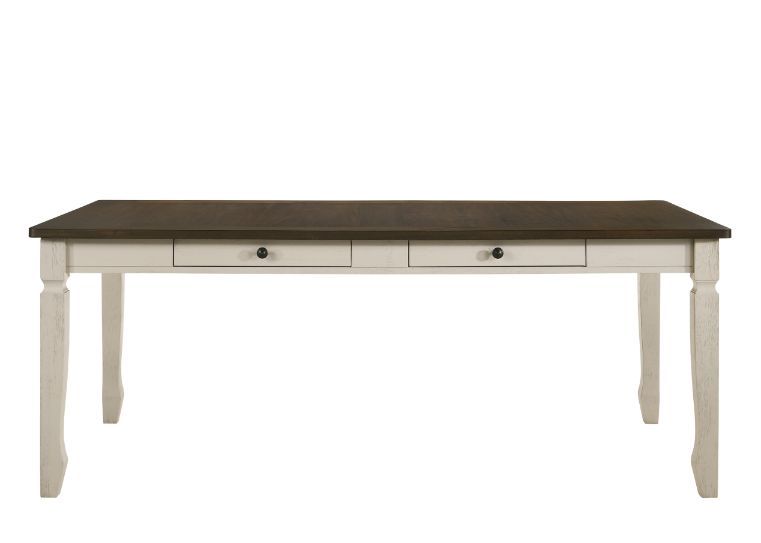 Fedele - Dining Table - Weathered Oak & Cream, beige, view 4