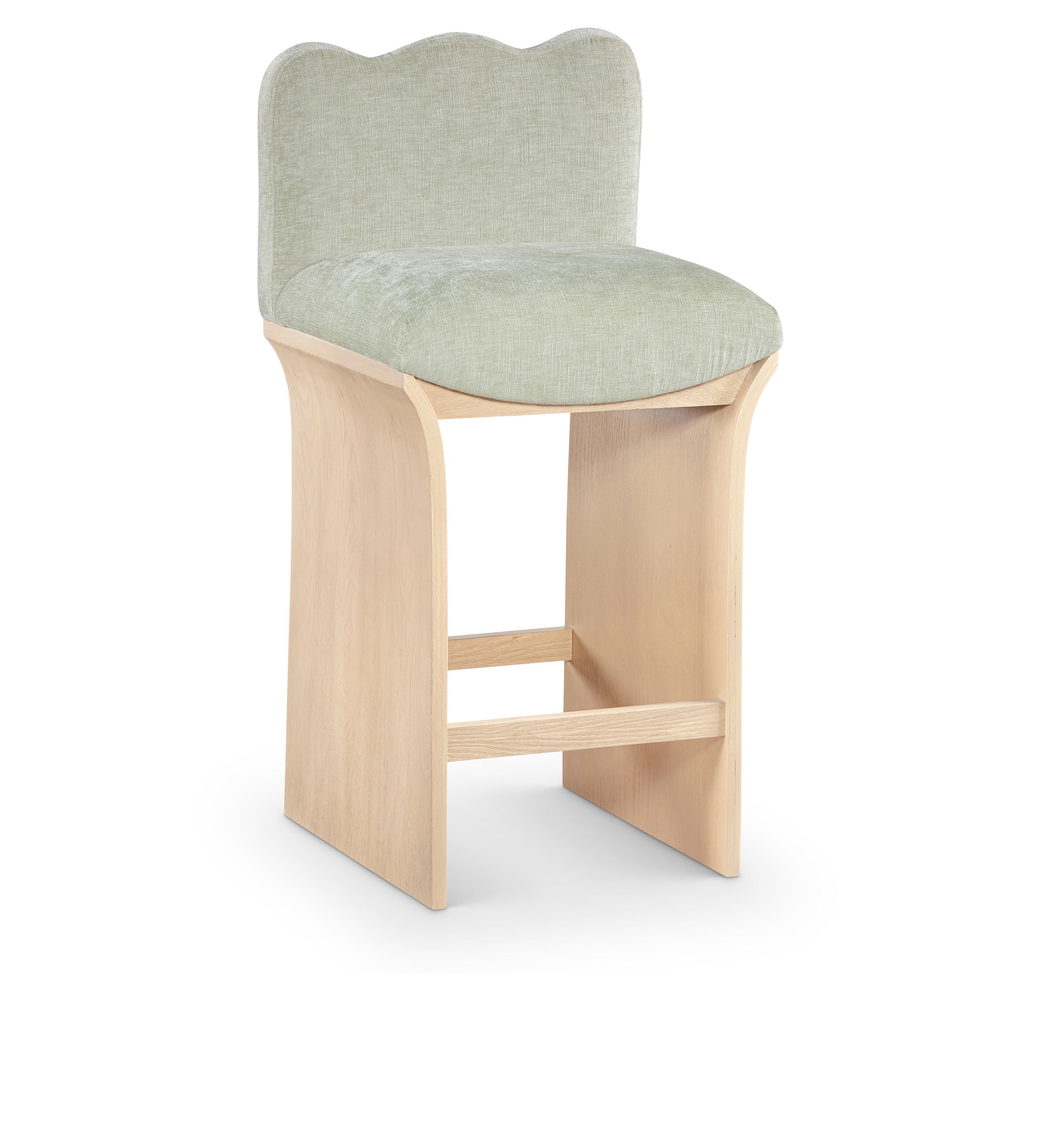 Shaw - Chenille Fabric Counter Stool - Mint