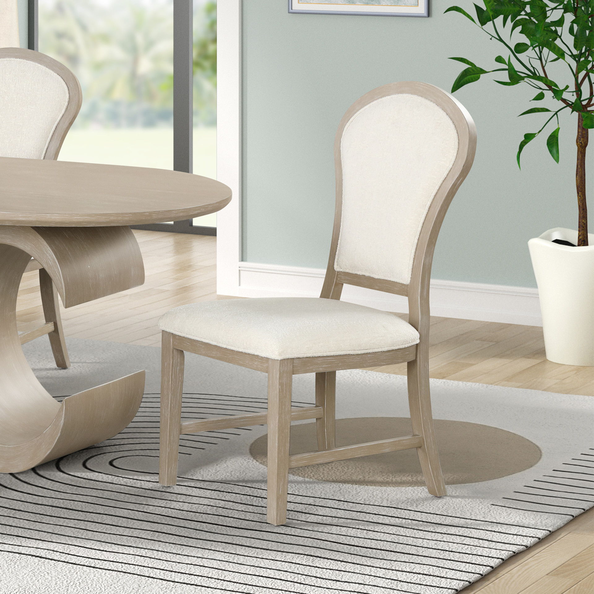 Gwendolyn - Dining Side Chair (Set of 2) - Cerused Taupe, light brown, view 7