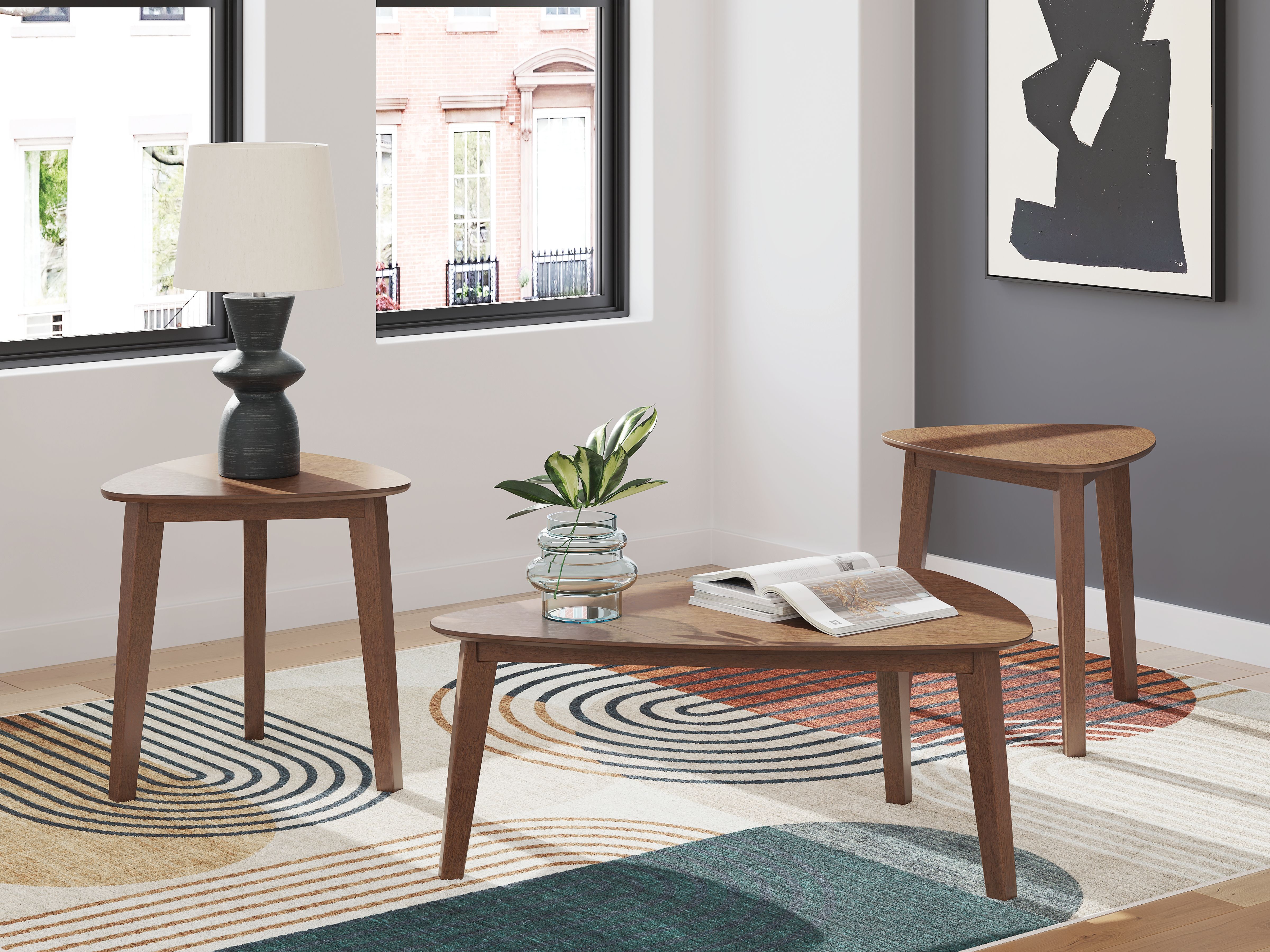 Ashley Furniture Lyncott - Occasional Wood Table Set (Set of 3) - Brown - Image 2