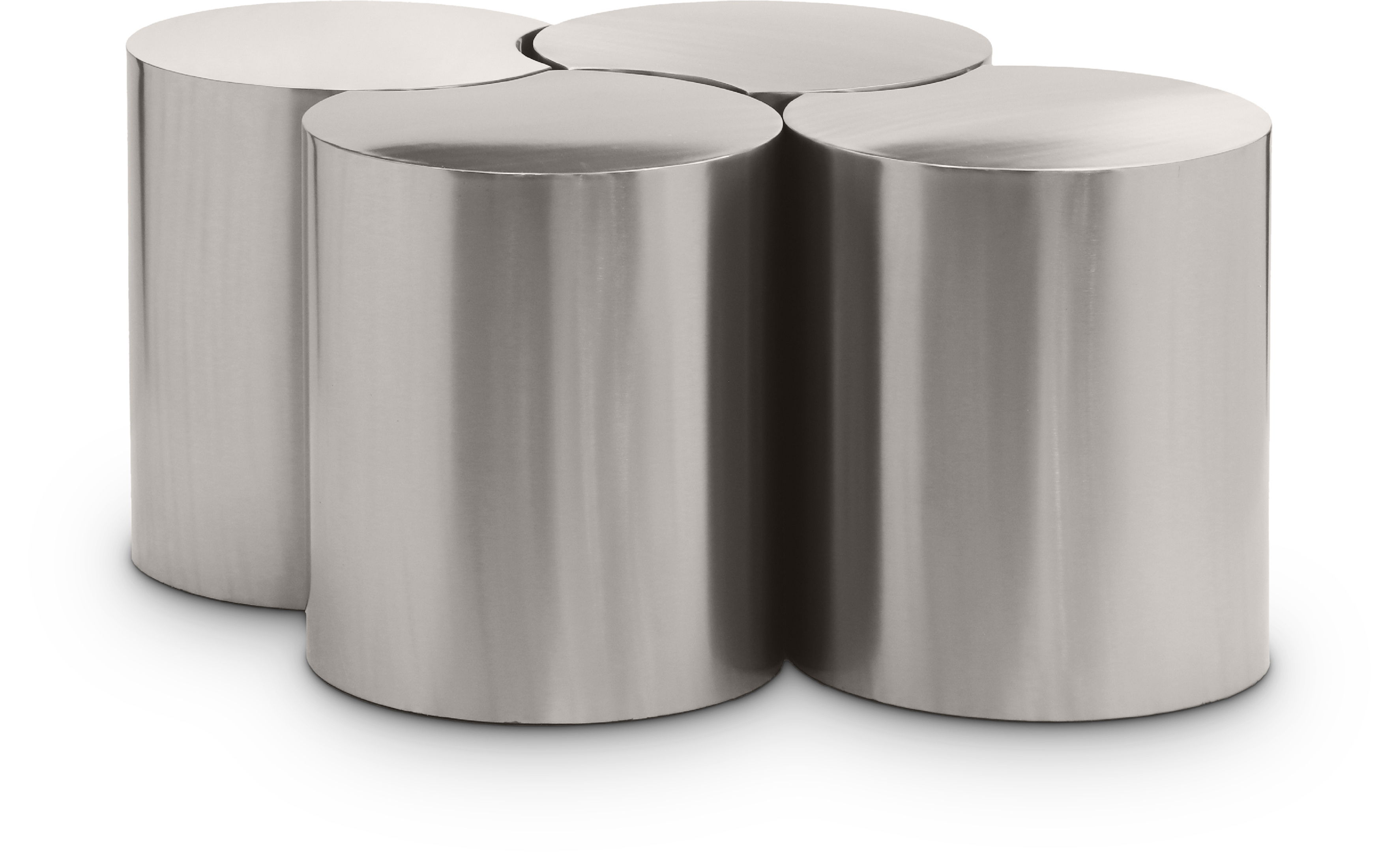 Dimple - 16" 4 Piece Modular Coffee Table - Silver