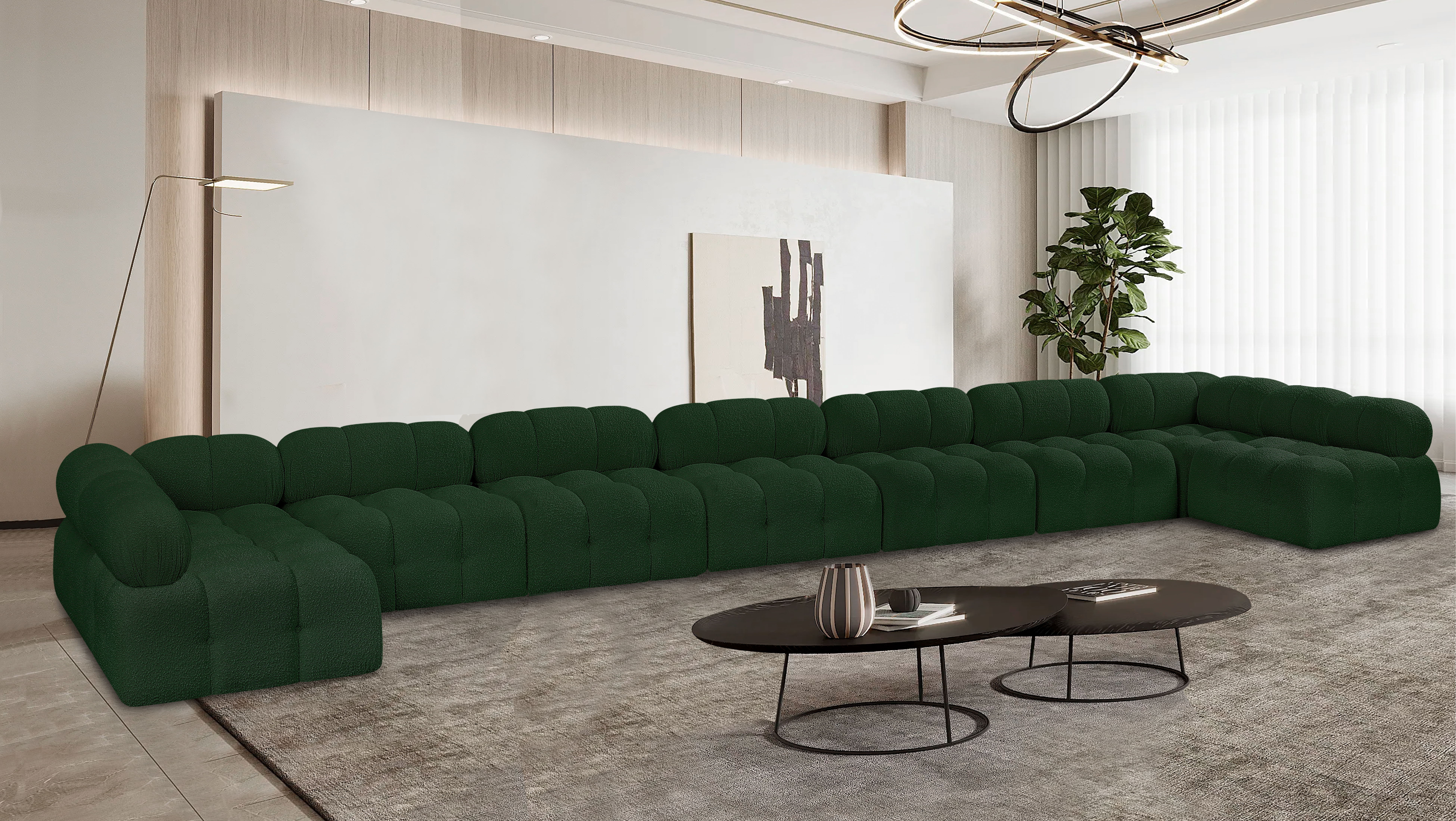 Ames - 9 Piece Modular Sectional - Green