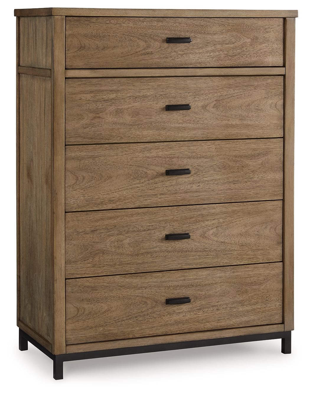 Ashley Tomtyn Five Drawer Chest - Light Brown