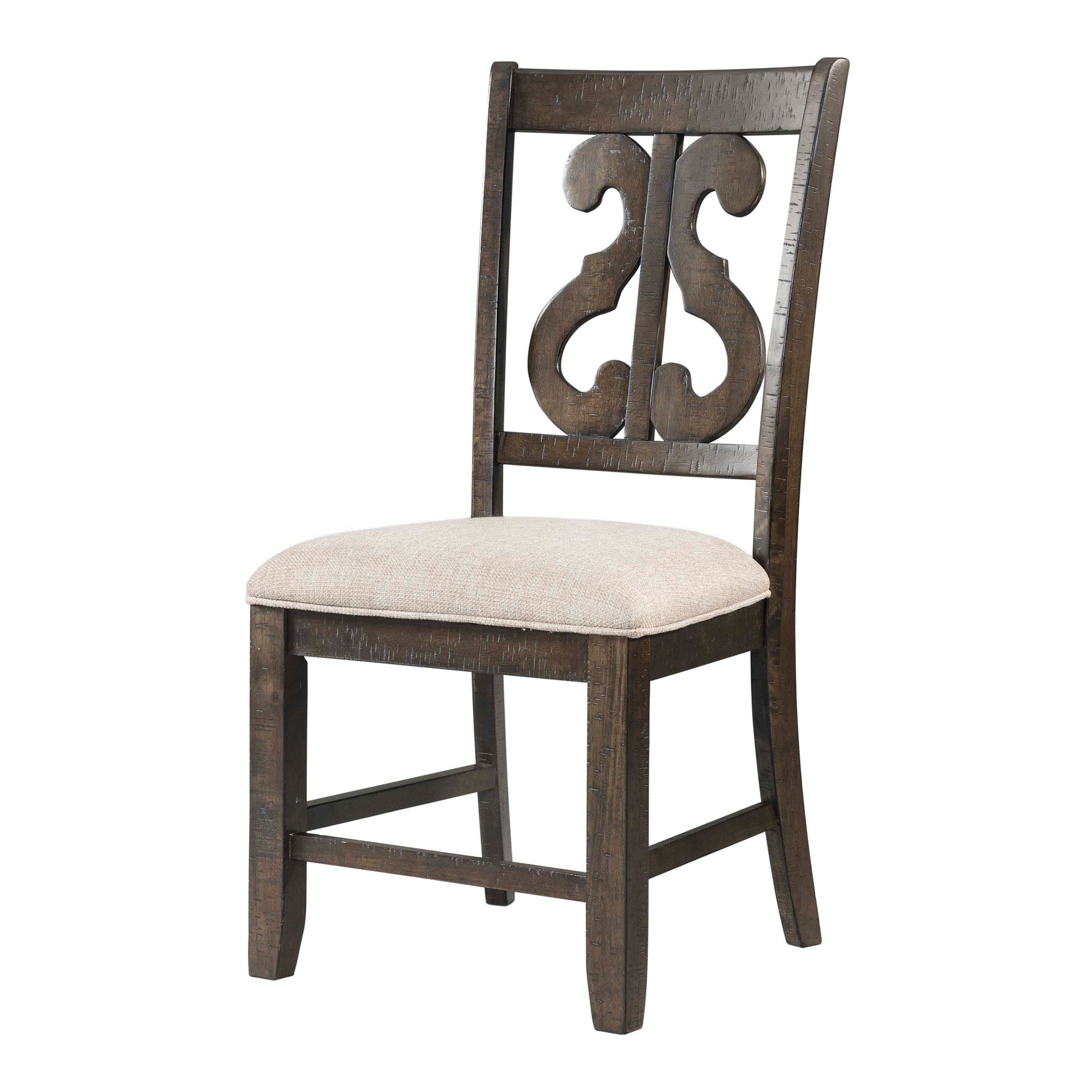 Stone - 7 Piece Dining Set (Round Table And Six Chairs) - Smokey Walnut