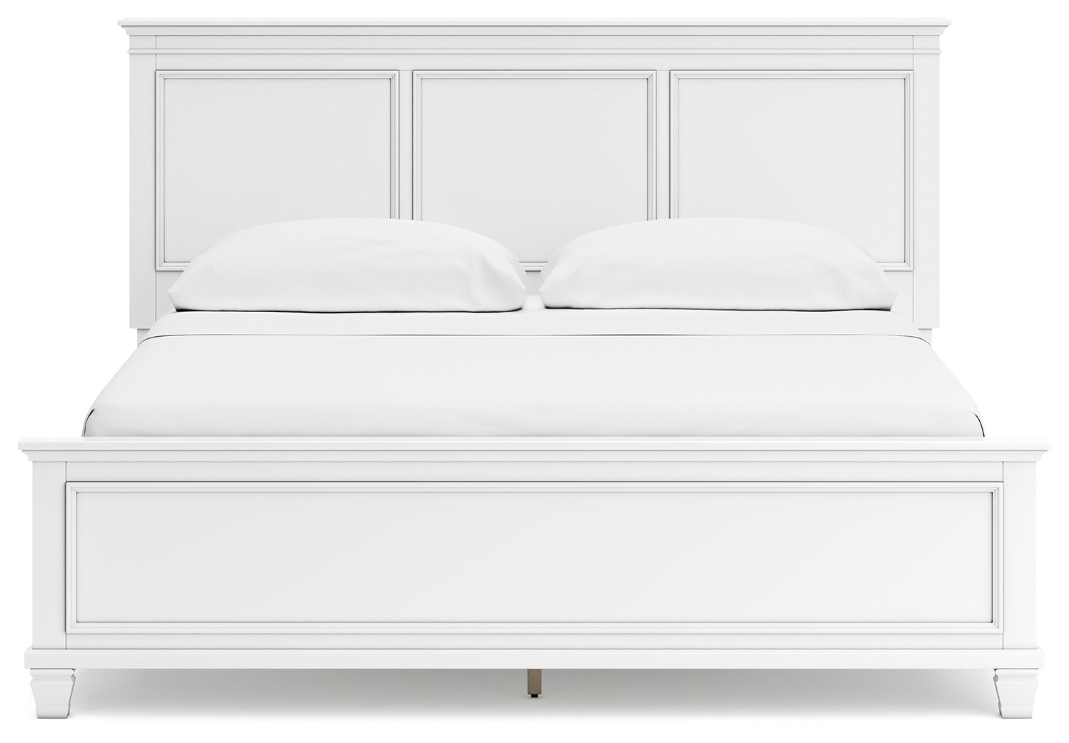 Ashley Furniture Fortman - 5 Pc. - Dresser, Mirror, California King Panel Bed - White - Image 7