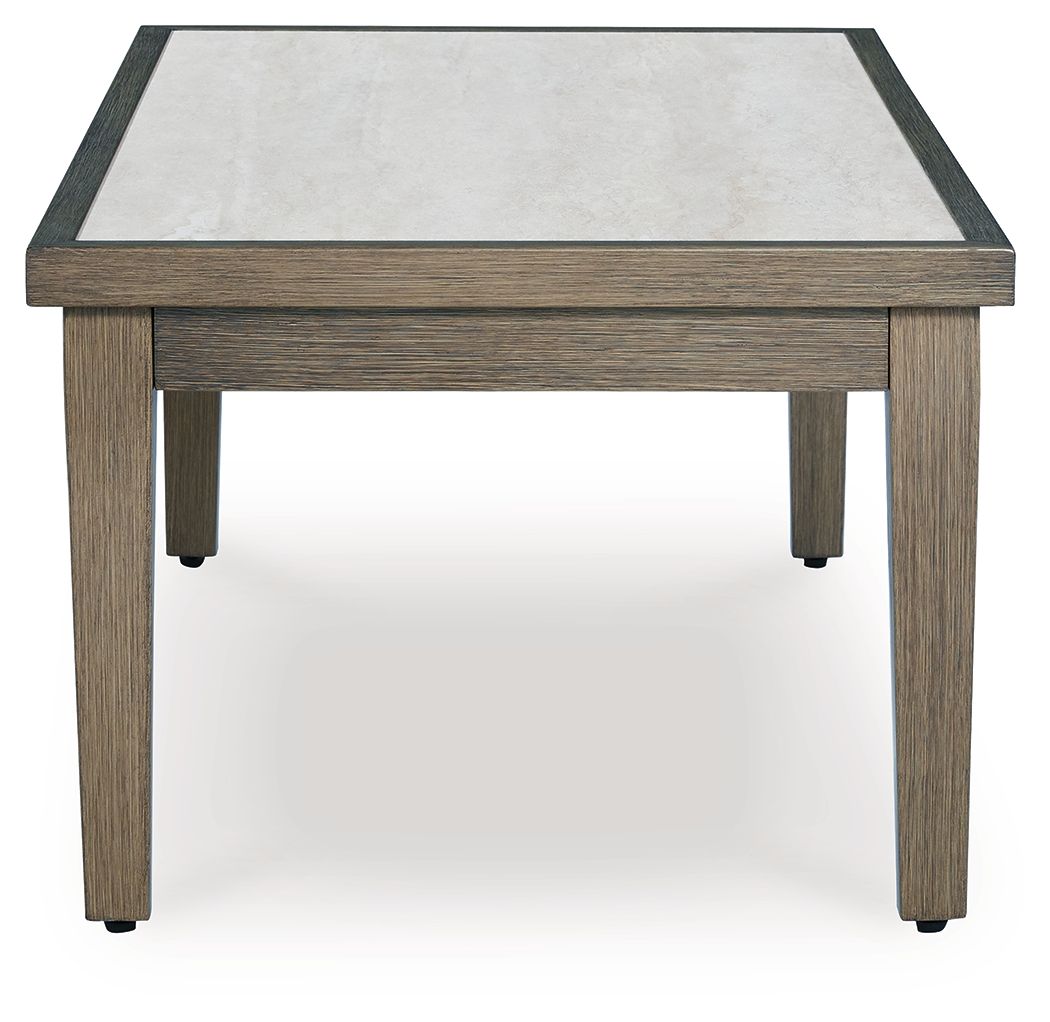 Ashley Furniture Rainier Ranch - Rectangular Cocktail Table - Brown / Beige - Image 4