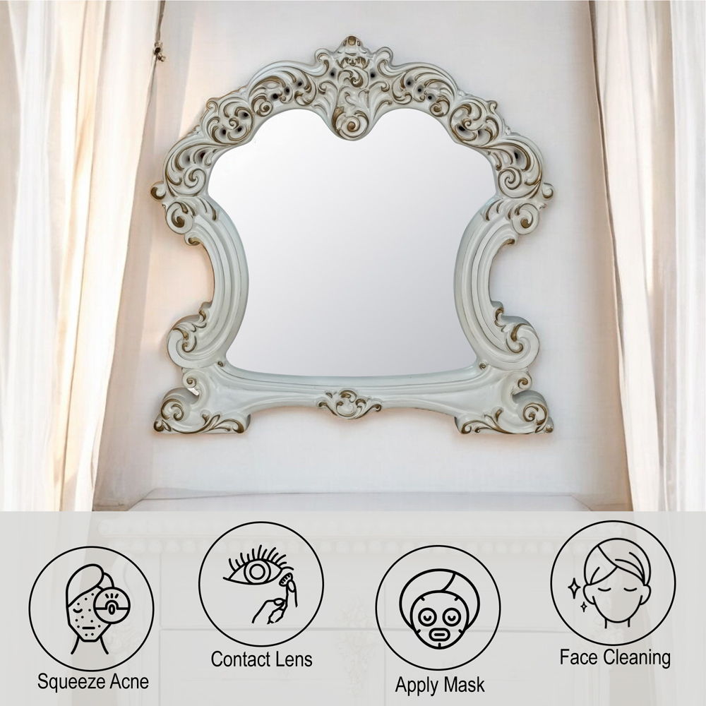 Vendome - Mirror - Antique Pearl, white, view 4
