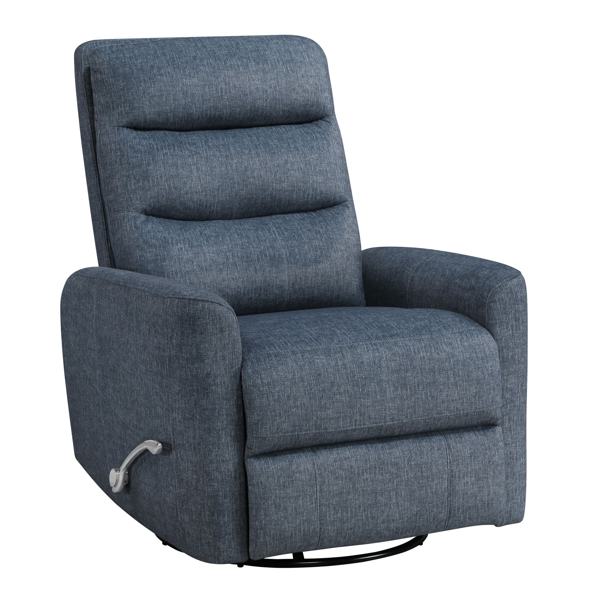 Takami - Swivel Recliner - Blue Poly