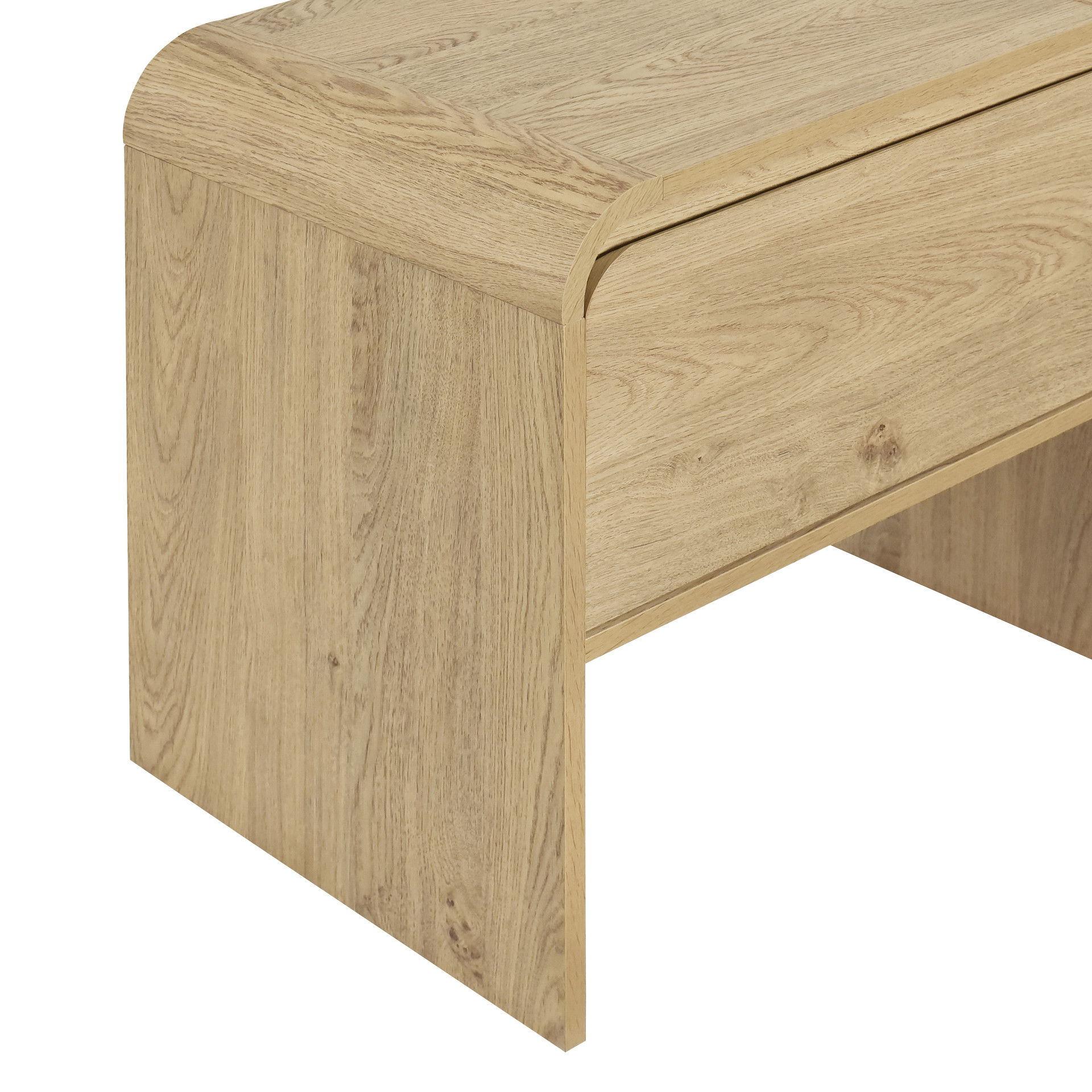Mara - One Drawer End Table / Bedside Table - Natural, light brown, view 6