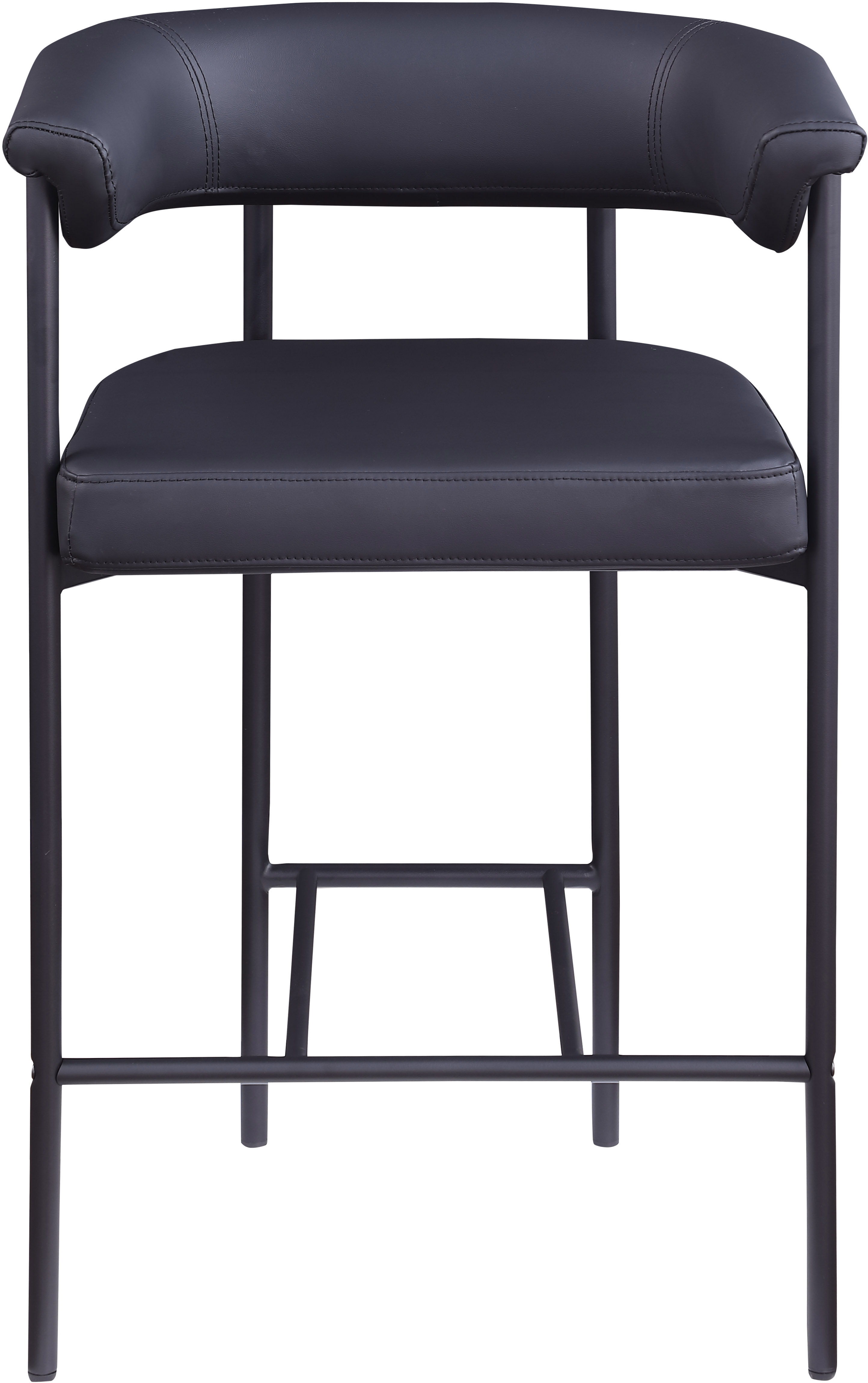 Malin - Faux Leather Counter Stool (Set of 2) - Black