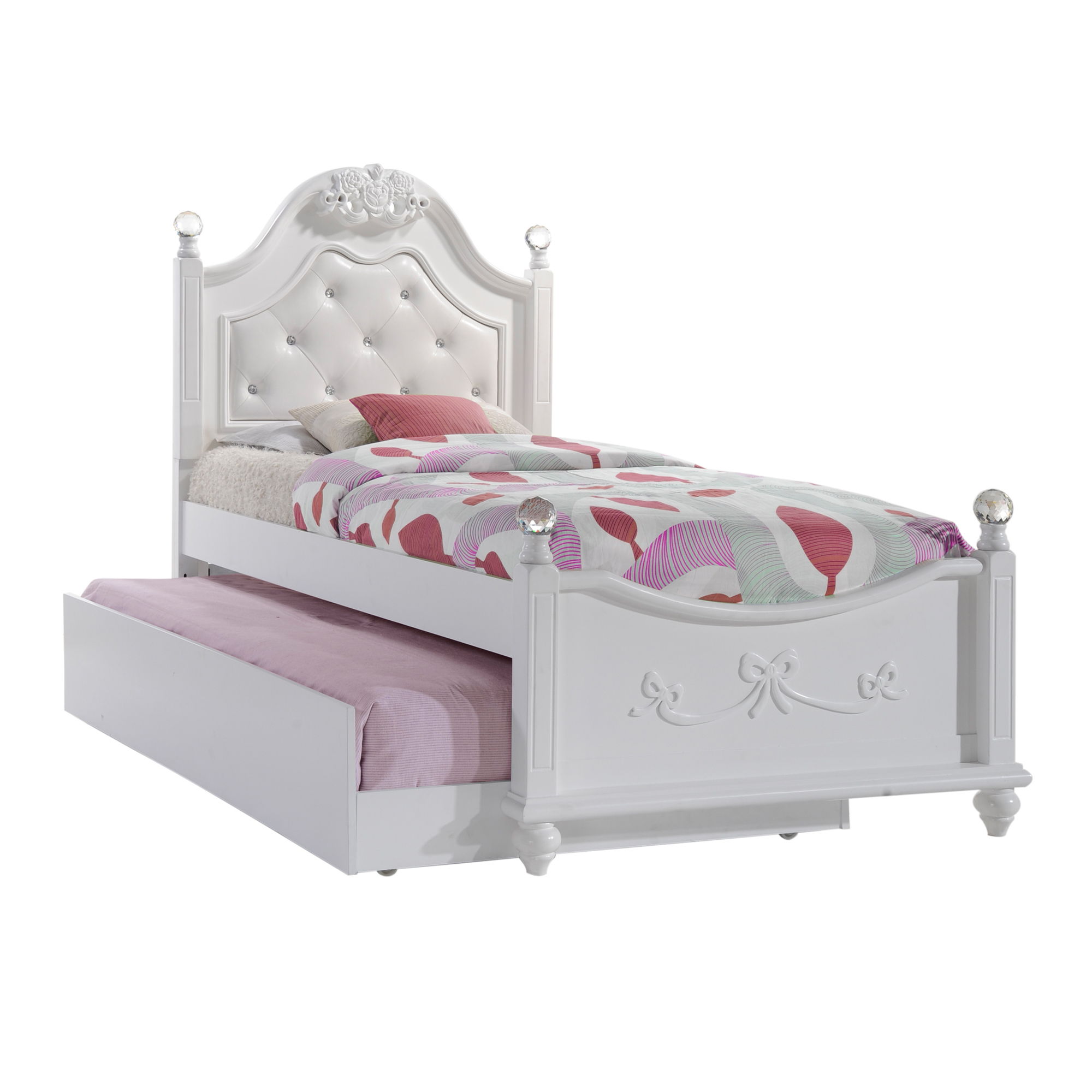 Alana - Twin Platform Bed With Storage Trundle - White Image