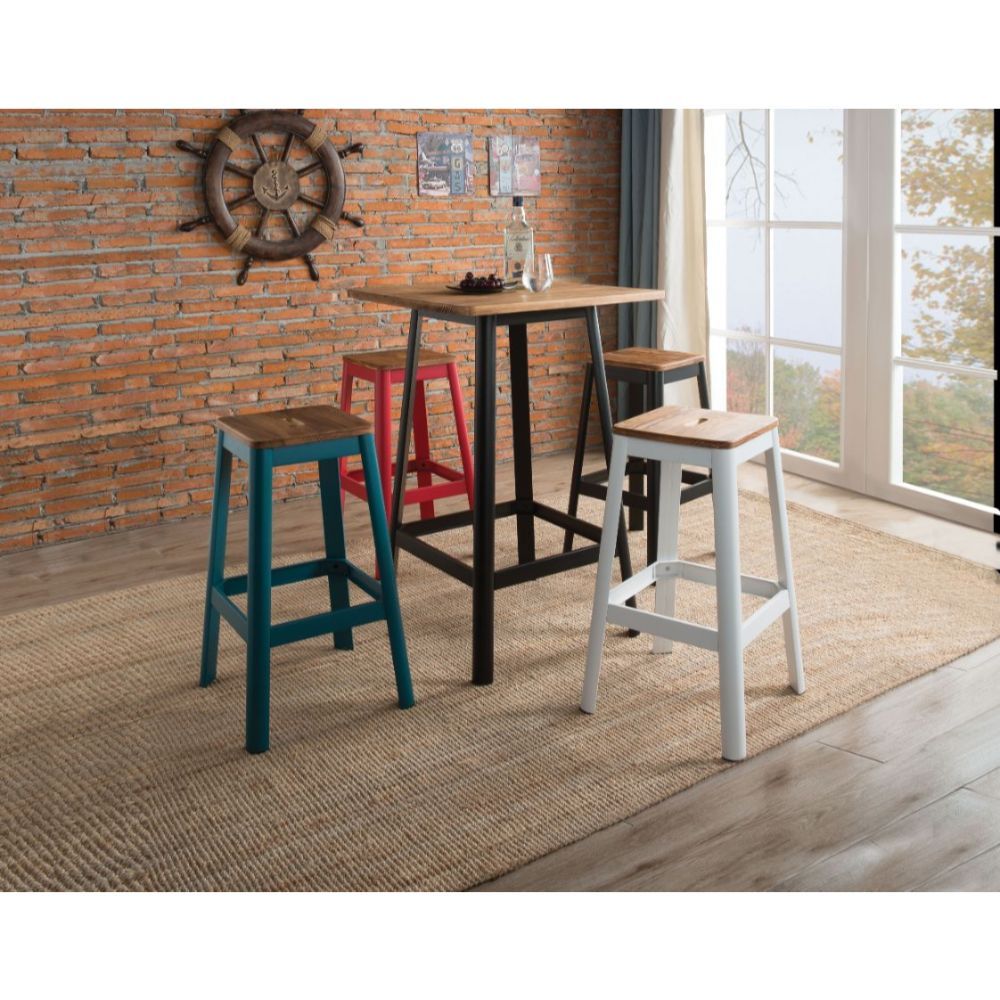 Jacotte - Bar Table - Natural & Black, light brown