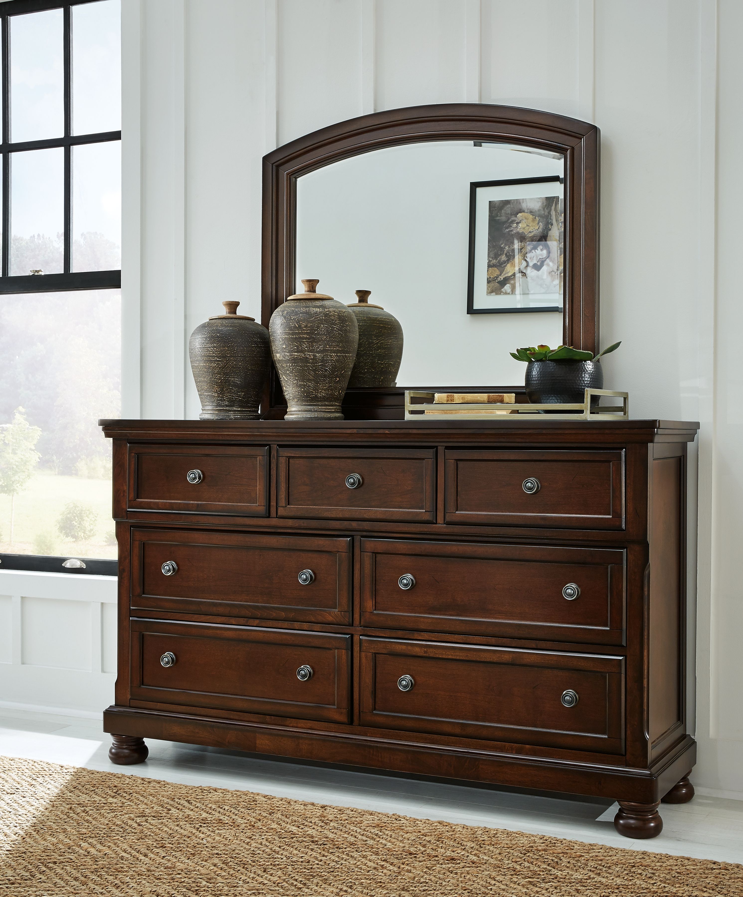 Porter - Dresser, Mirror - Rustic Brown