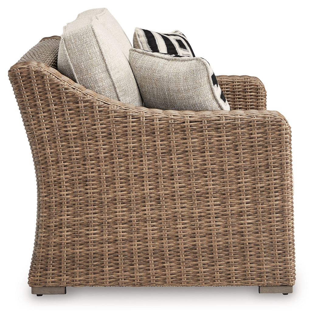 Ashley Furniture Beachcroft - Loveseat With Cushion - Beige - Image 4