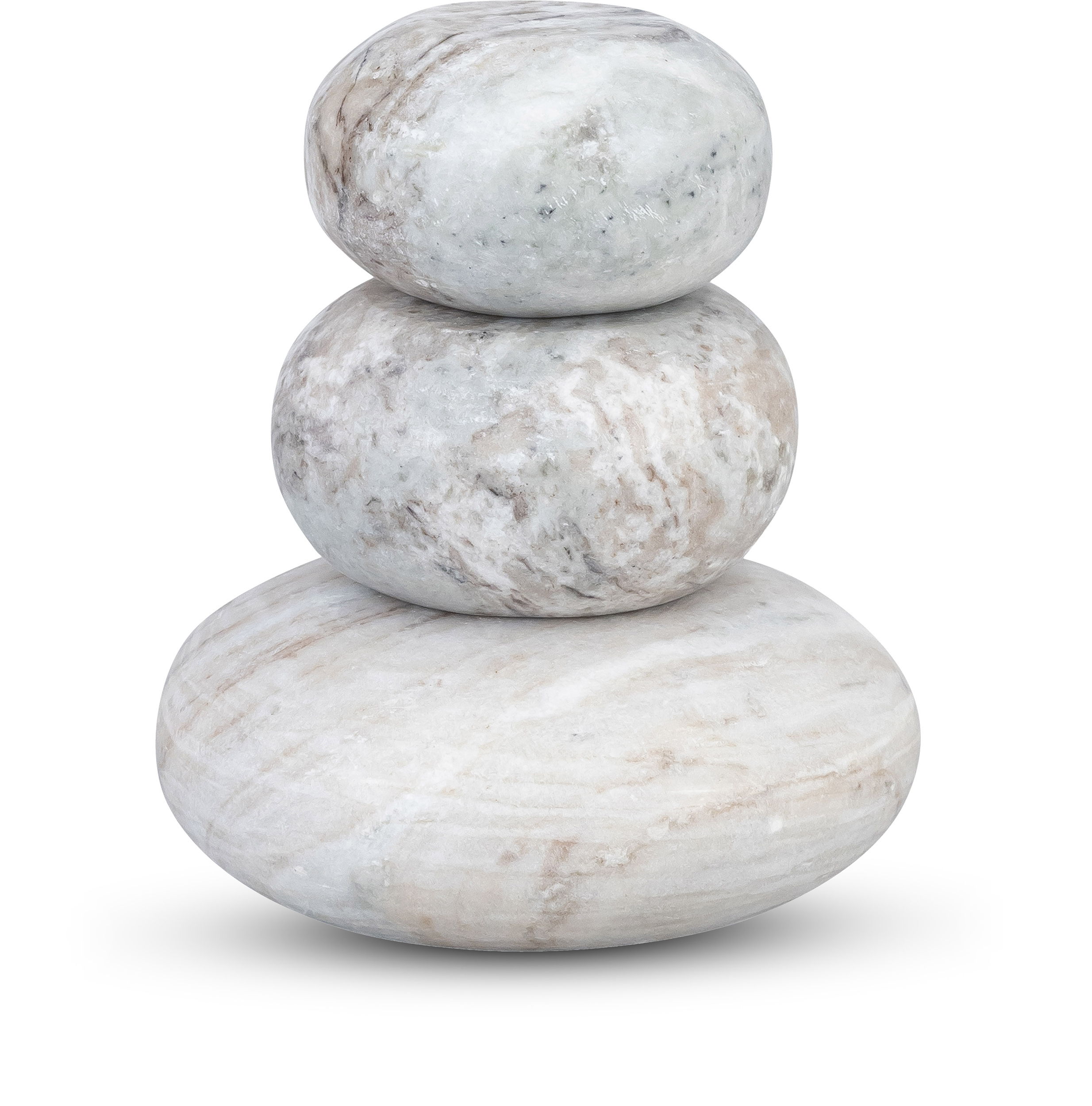 Pumpkin - 3 Piece Marble Decorative Object - Brown