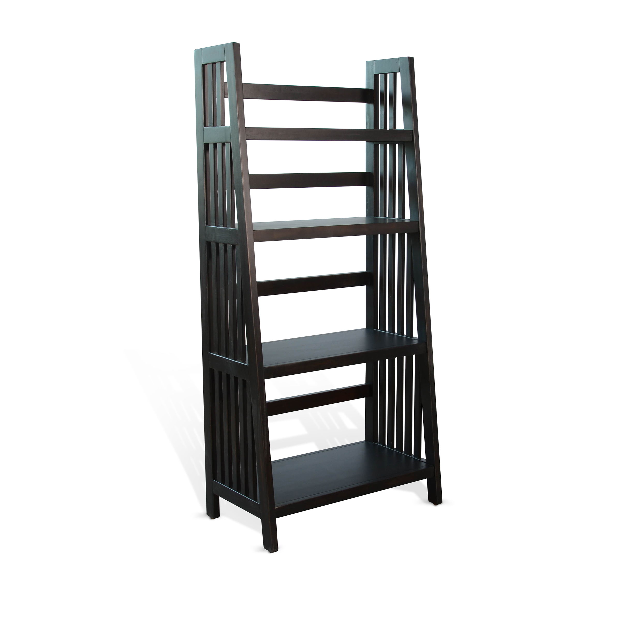 60\" Folding Bookcase - Black Image