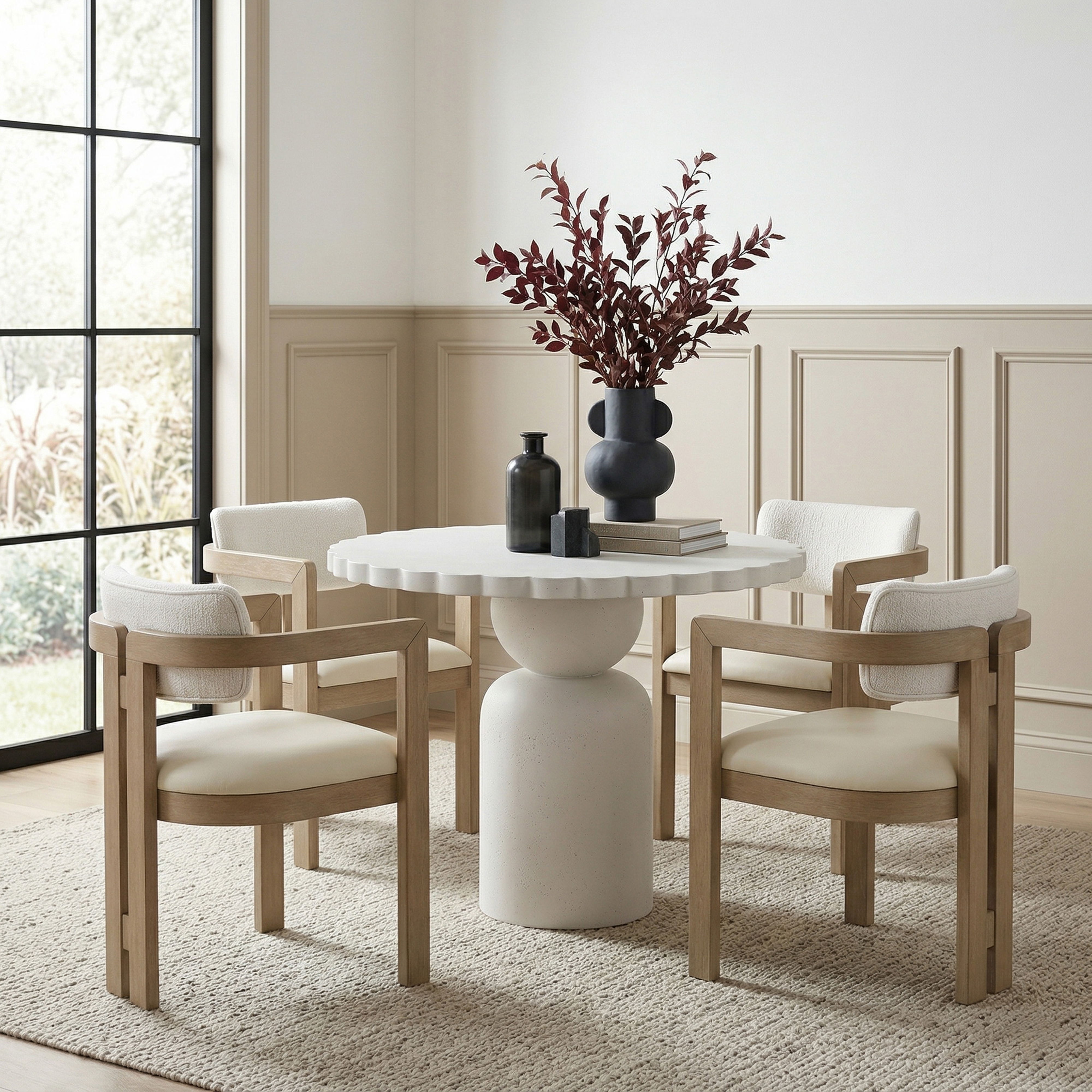 Petalia - 36'' Indoor/Outdoor Dining Table - Cream