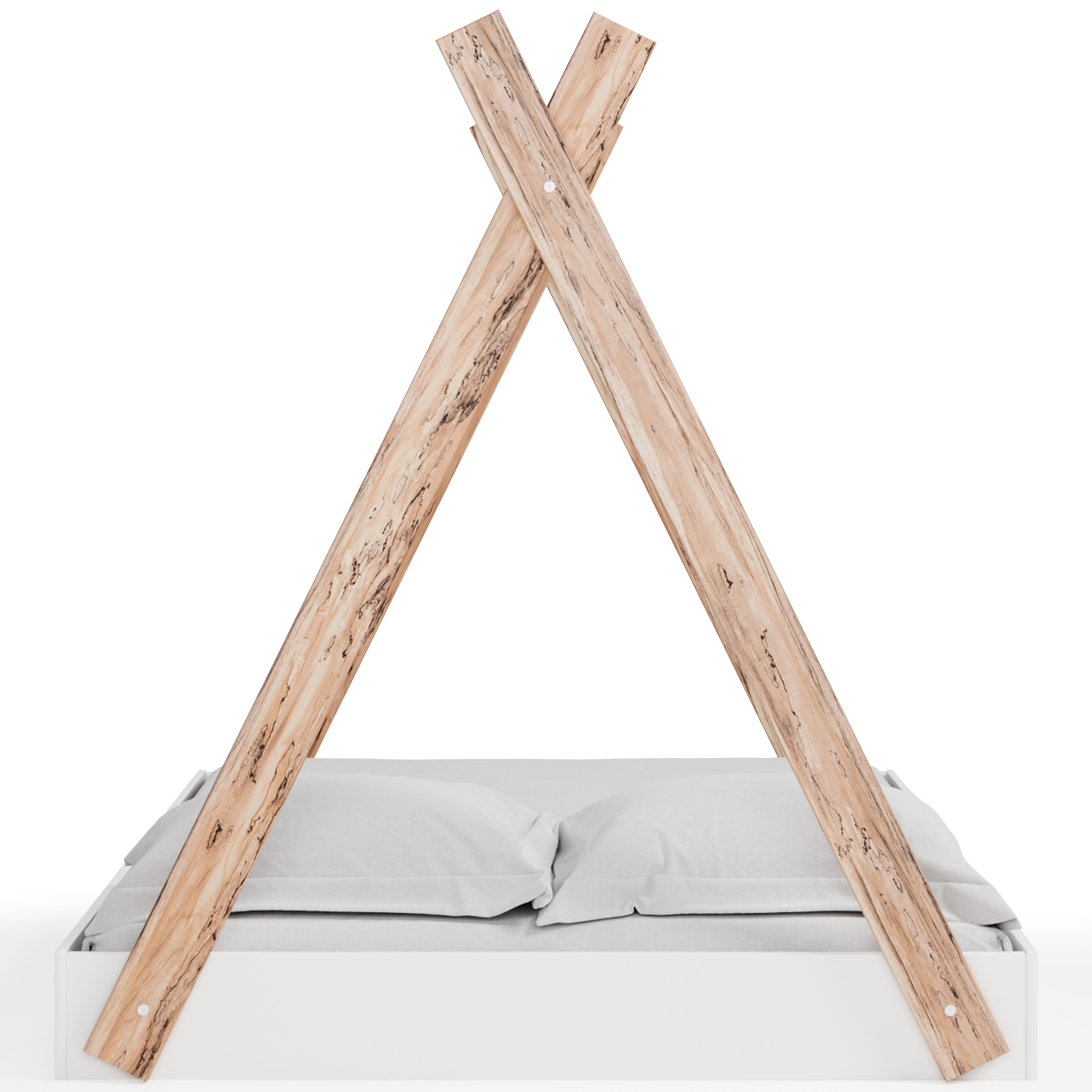 Piperton - Full Tent Complete Bed in Box - Brown / White, white, view 7