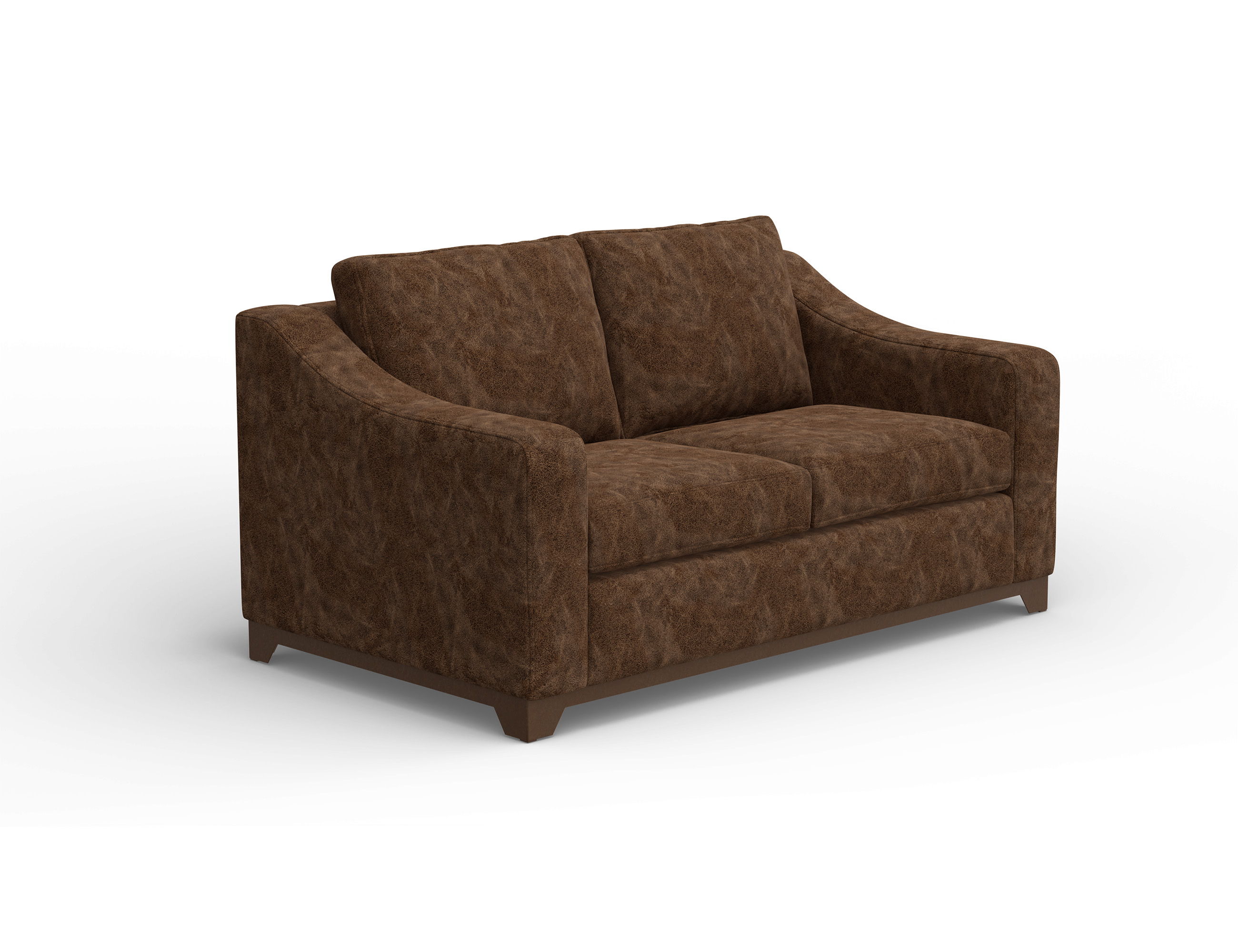 International Furniture Direct Natural Parota - Loveseat - Chocolate Brown