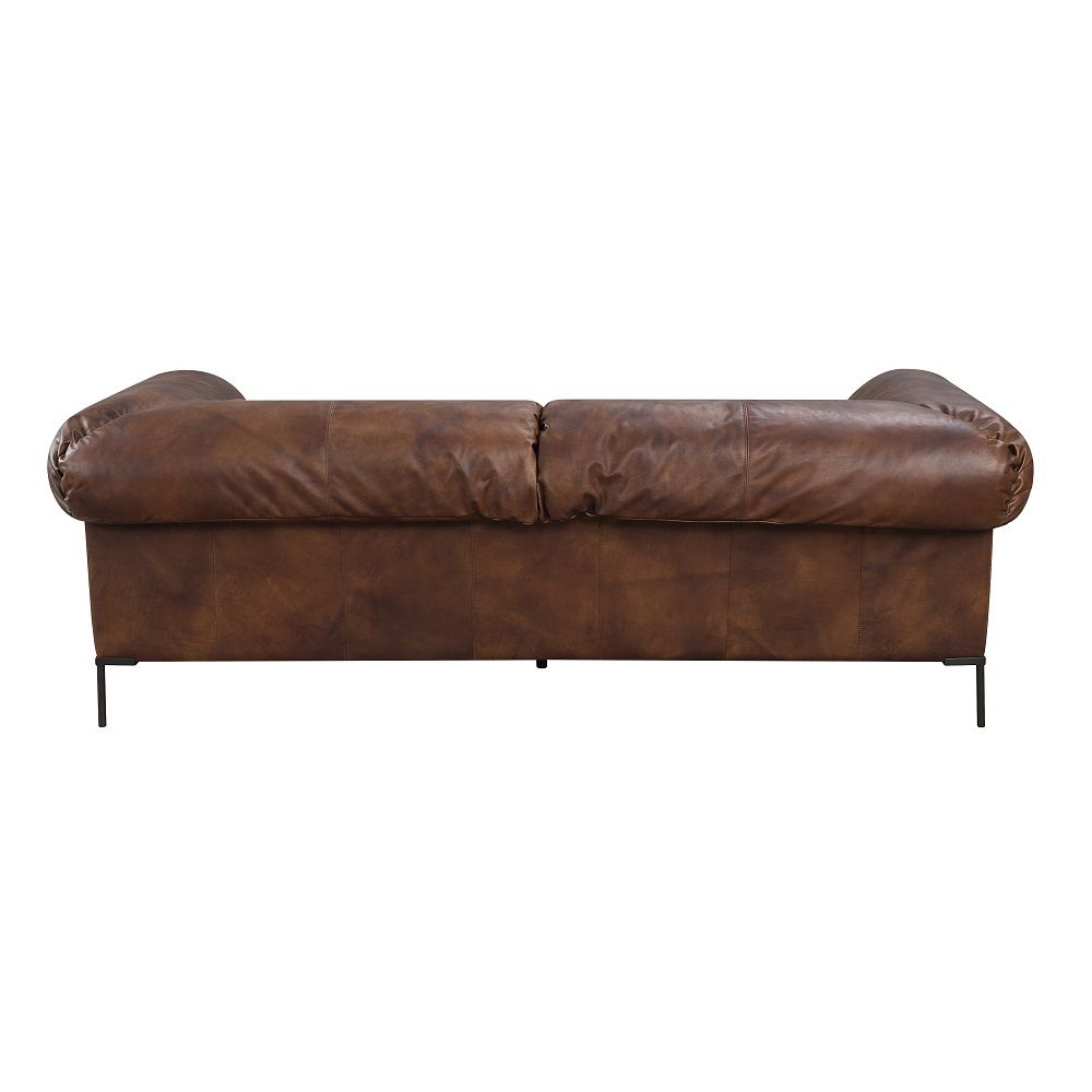 Jaron - Sofa - Mocha Top Grain Leather, dark brown, view 4