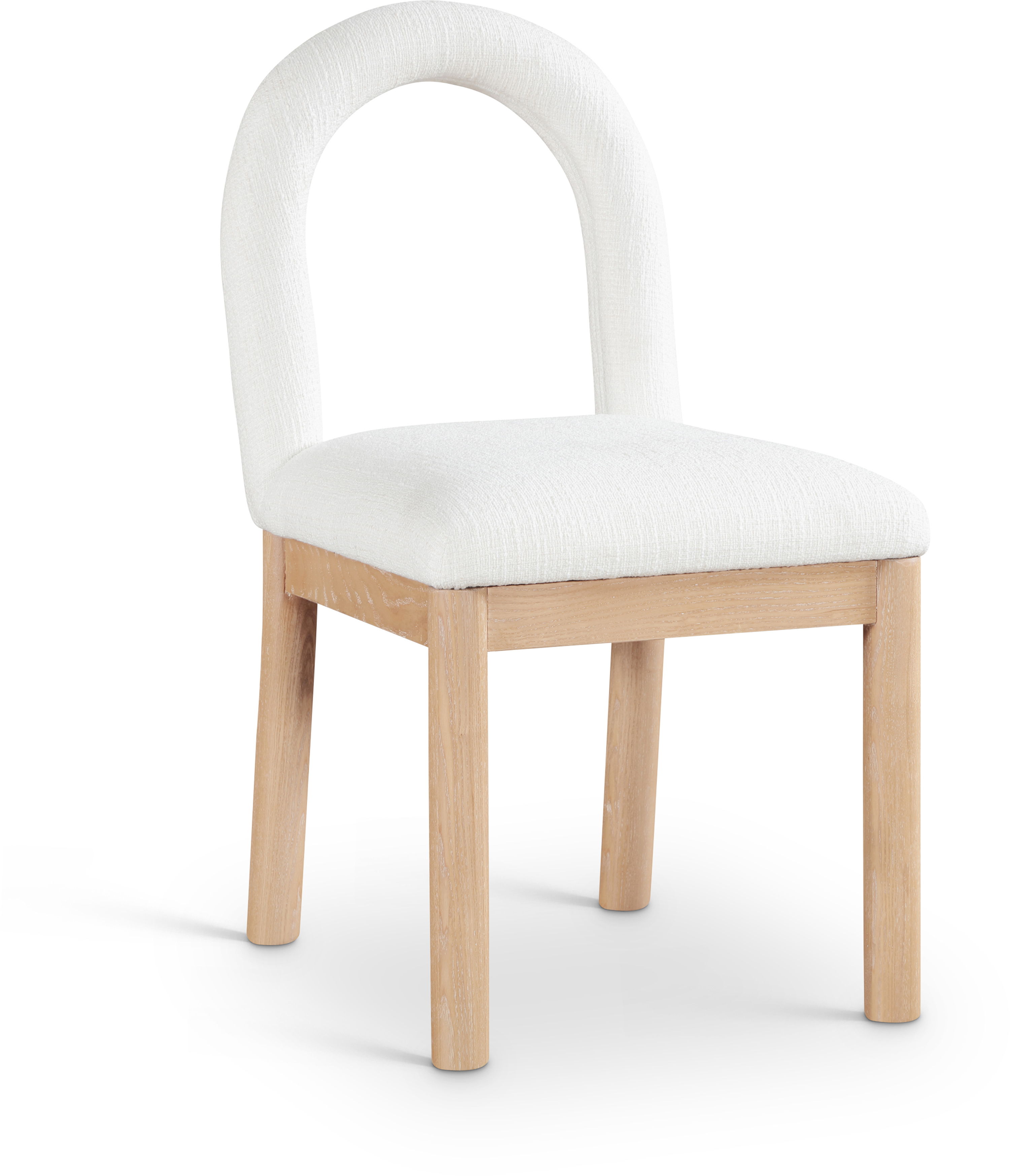 Conrad - Linen Dining Chair With Natural Legs - Cream