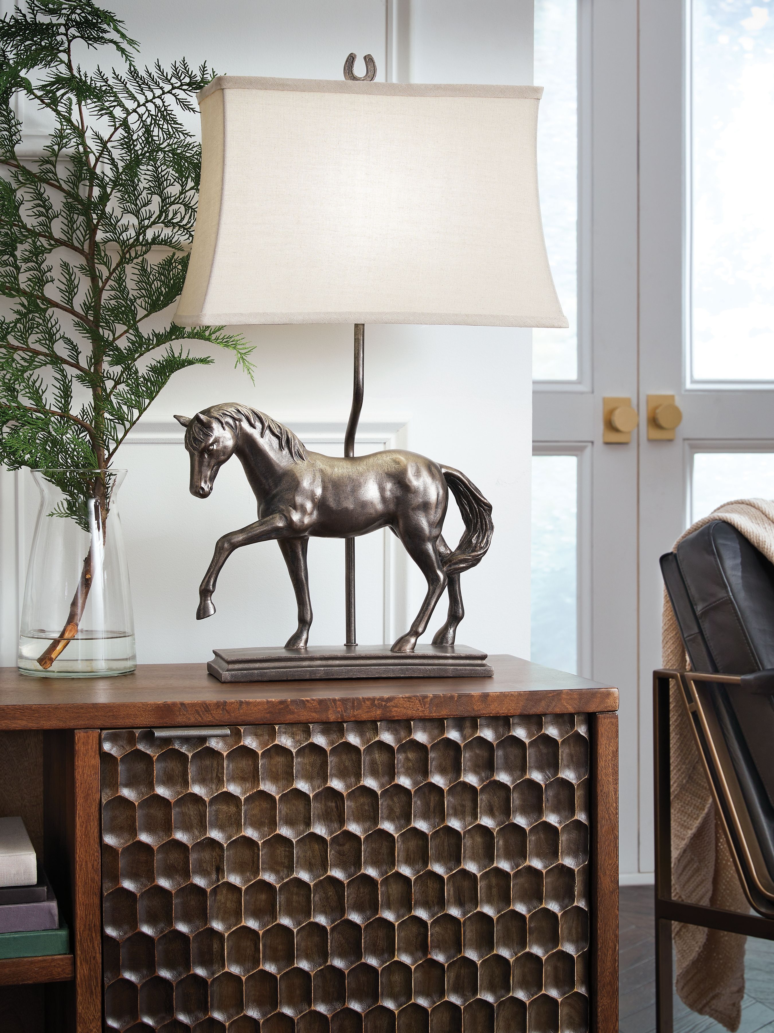 Ashley Furniture Sandorman - Poly Table Lamp - Bronze Finish - Image 2