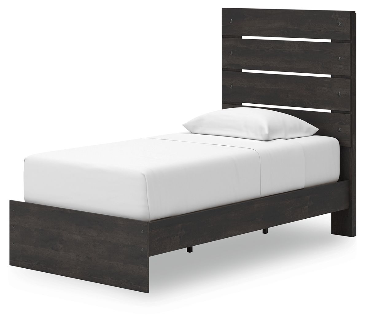 Ashley Furniture Hollivern - Twin Panel Storage Bed - Dark Gray - Image 6