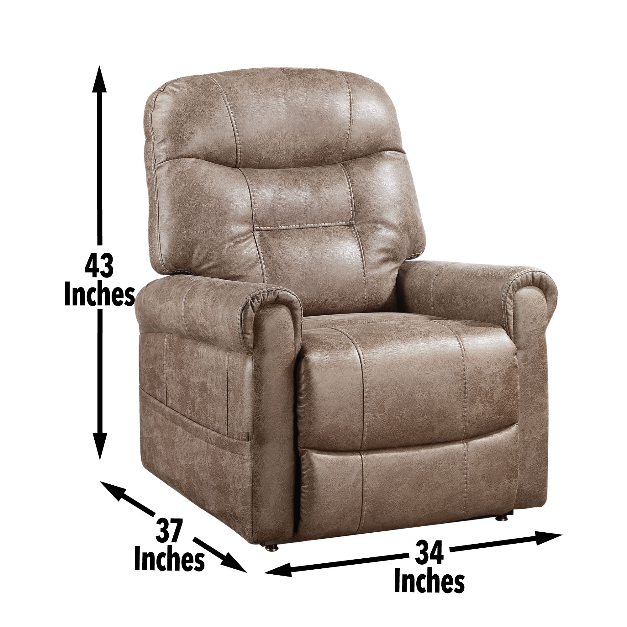 Ottawa - Power Lift Chair With Heat - Camel