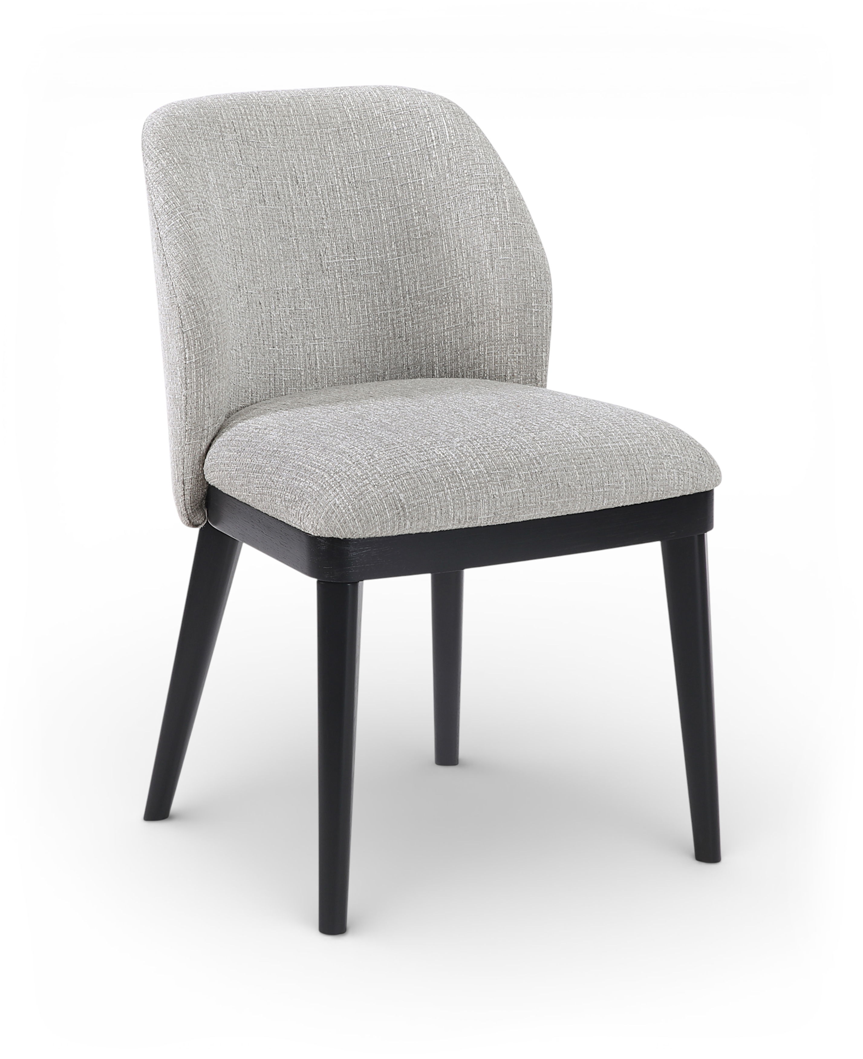 Valeo - Linen Textured Fabric Upholstered Dining Chair (Set of 2) - Grey