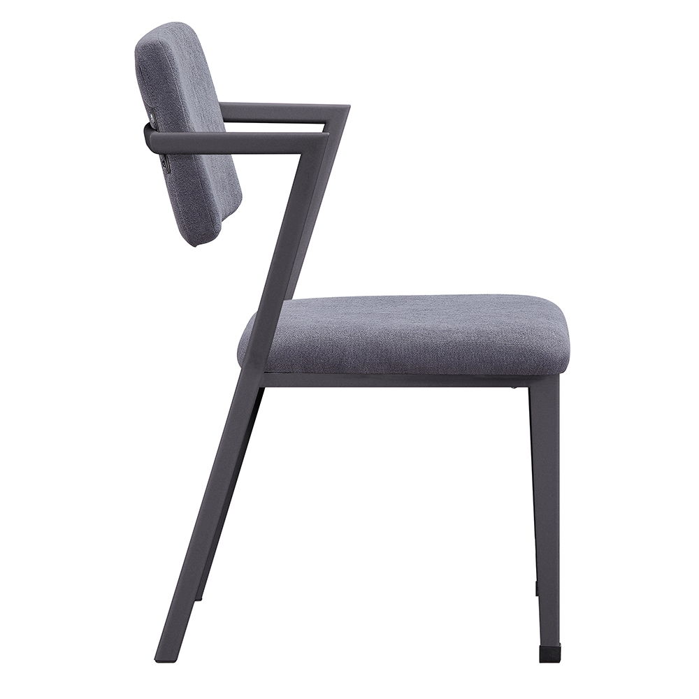 Cargo - Office Chair - Gray Fabric & Gunmetal, dark gray, view 4