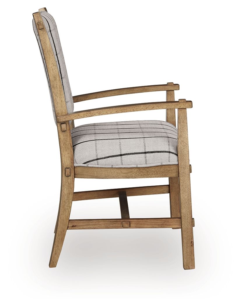 Ashley Furniture Ridgester - Dining Upholstered Arm Chair (Set of 2) - Light Brown - Image 5