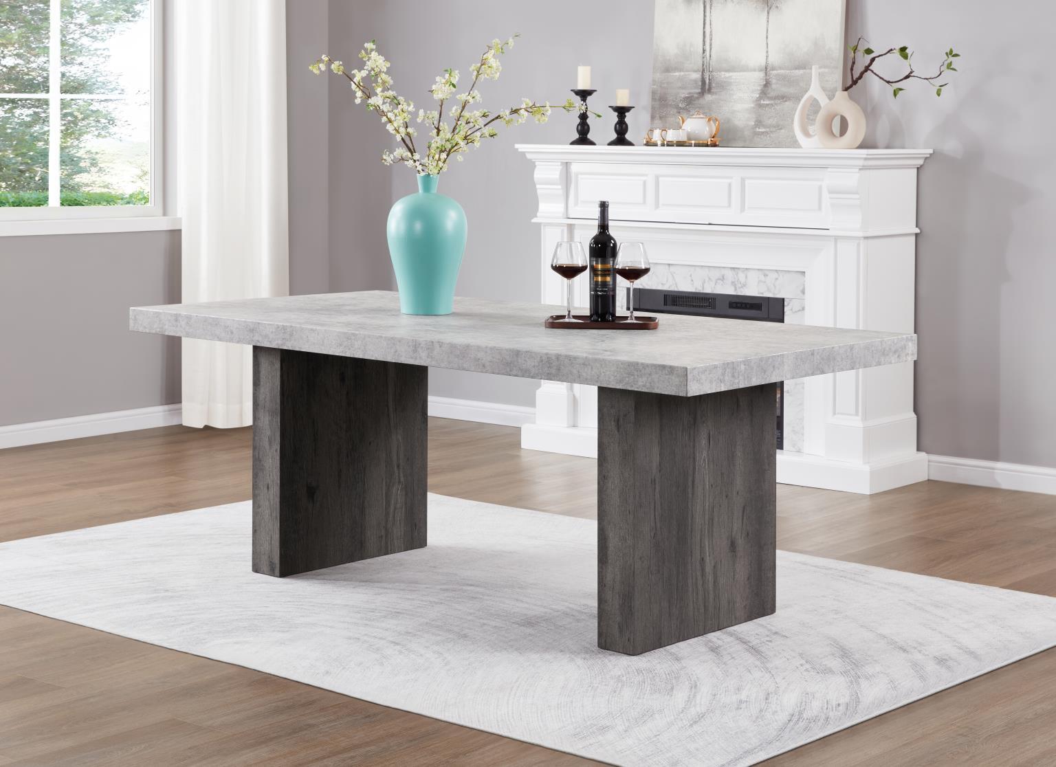 D149 - 5 Piece Dining Room Set (Table, 4 Side Chairs) - Gray