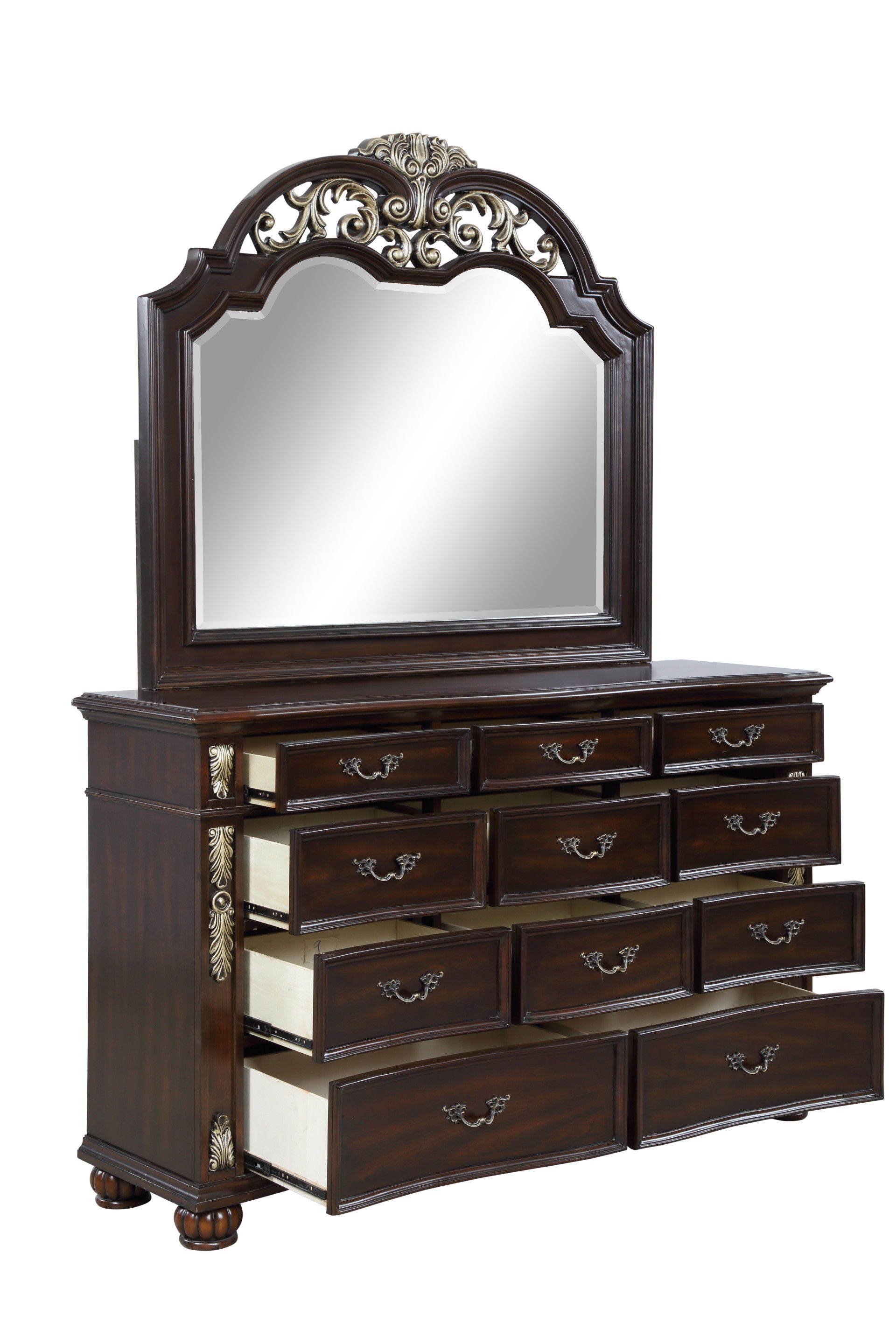 Maximus - Mirror - Madeira, dark brown, view 4
