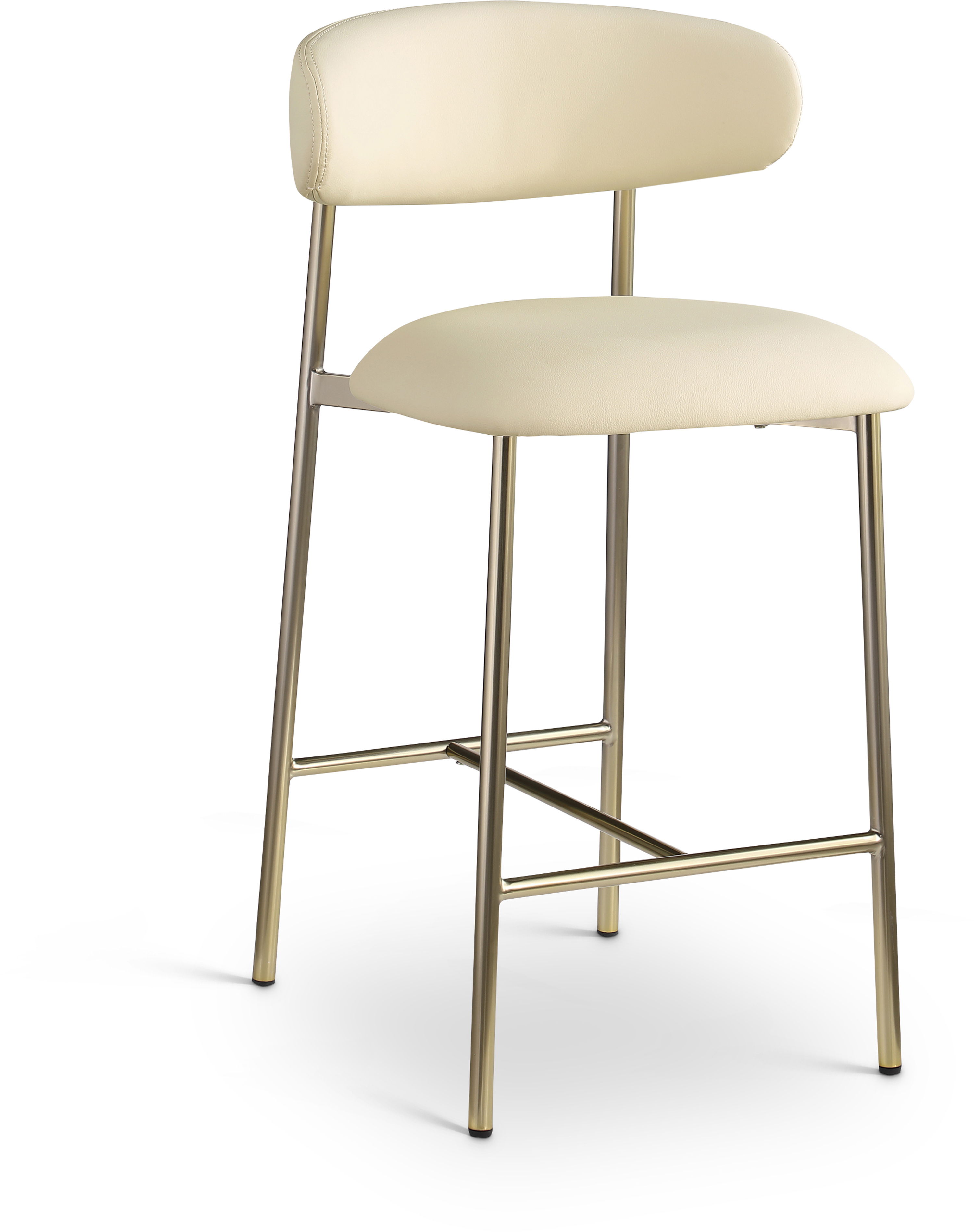 Lupita - Faux Leather Counter Stool (Set of 2) - Cream