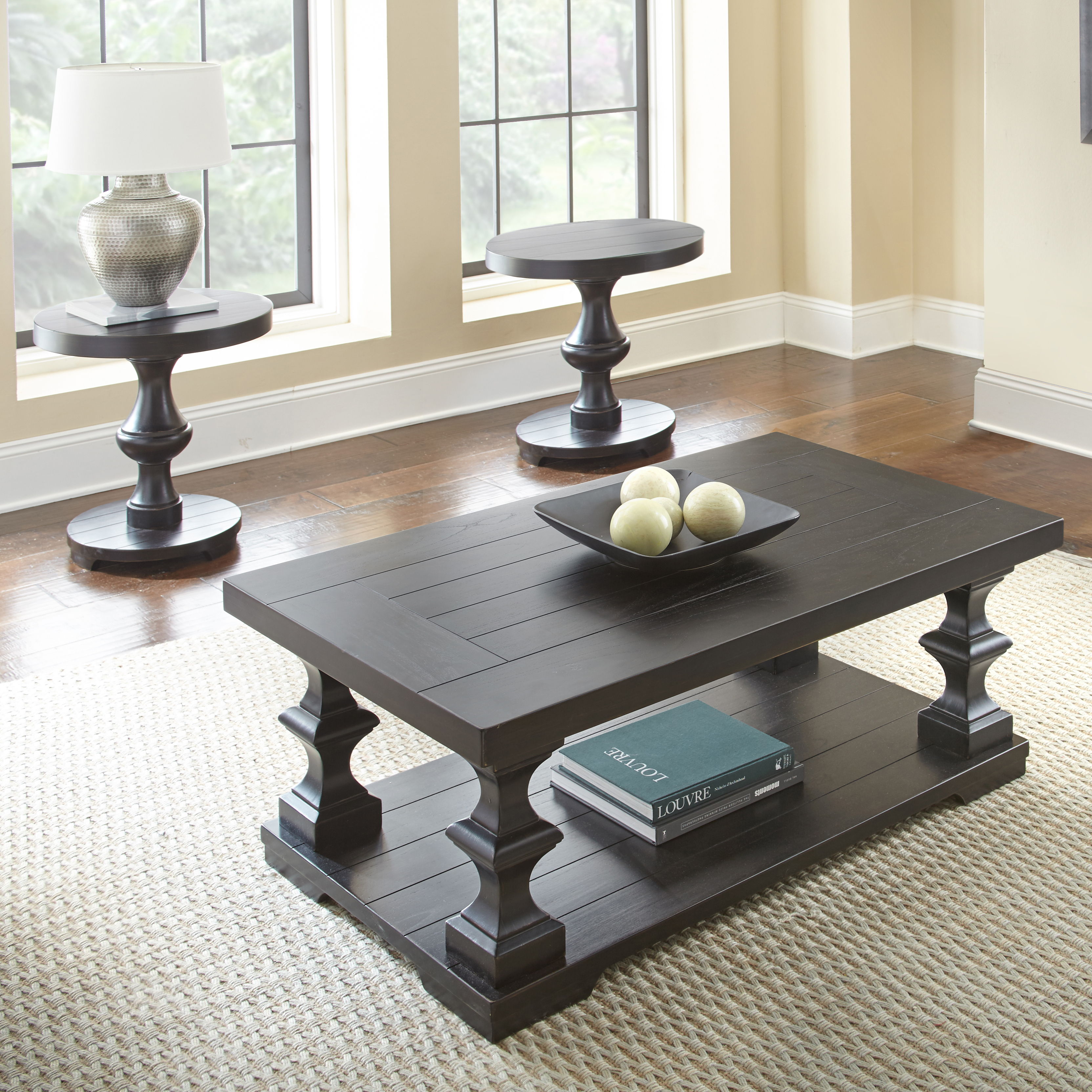 Dory - 3 Piece Table Set - Ebony