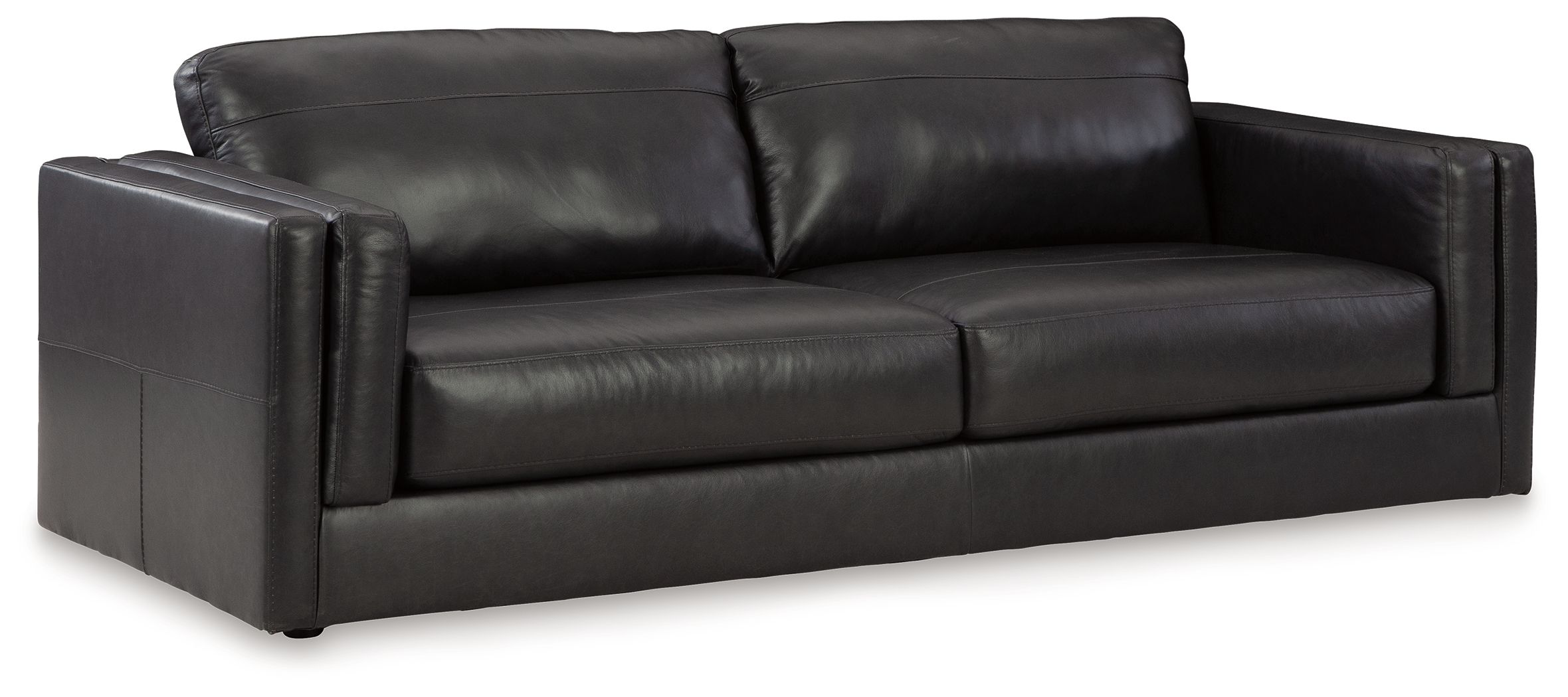 Ashley Furniture Amiata - 4 Pc. - Sofa, Loveseat, Chair And A Half, Ottoman - Onyx - Image 2