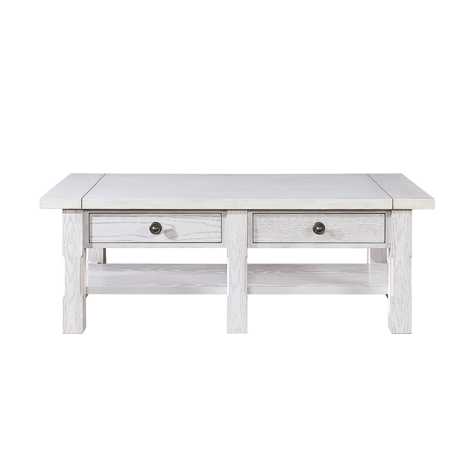 Dorsey - 2 Drawer Coffee Table - White, white, view 2