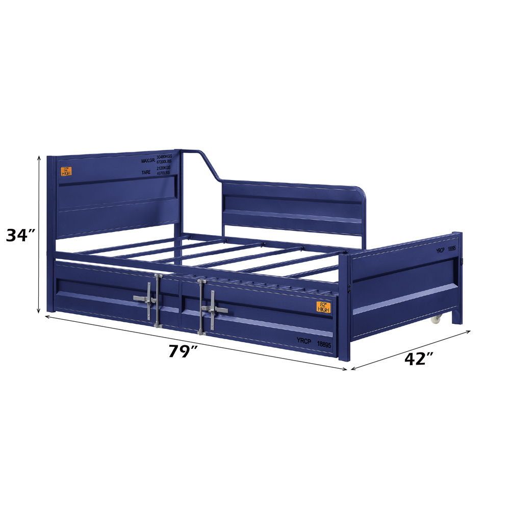 Cargo - Twin Daybed With Trundle - Blue, blue, view 6