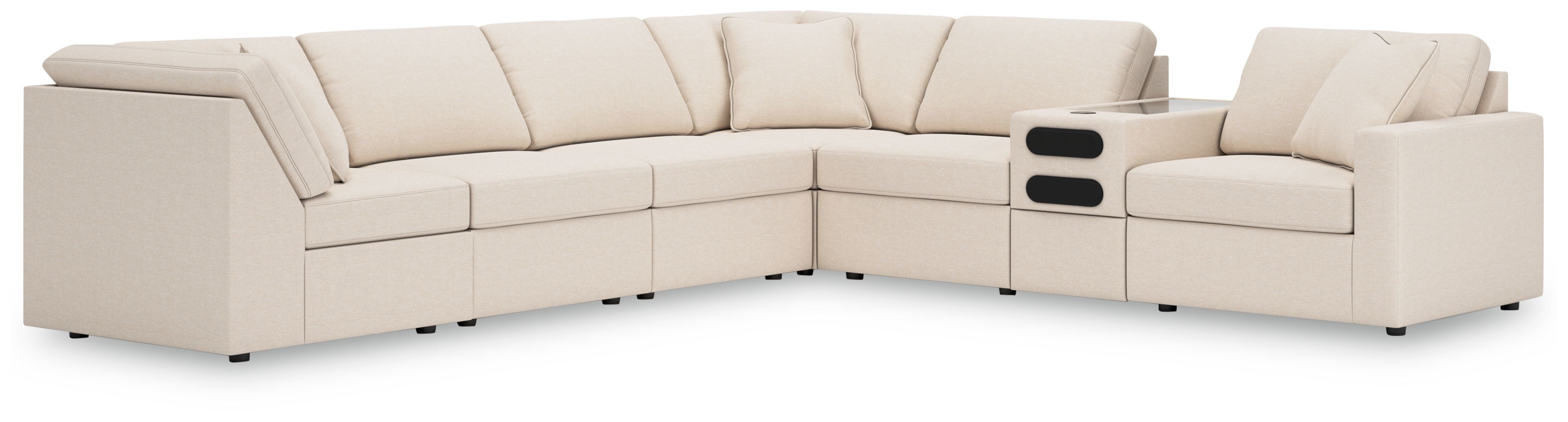 7 Pc · Sectional With Audio System Console